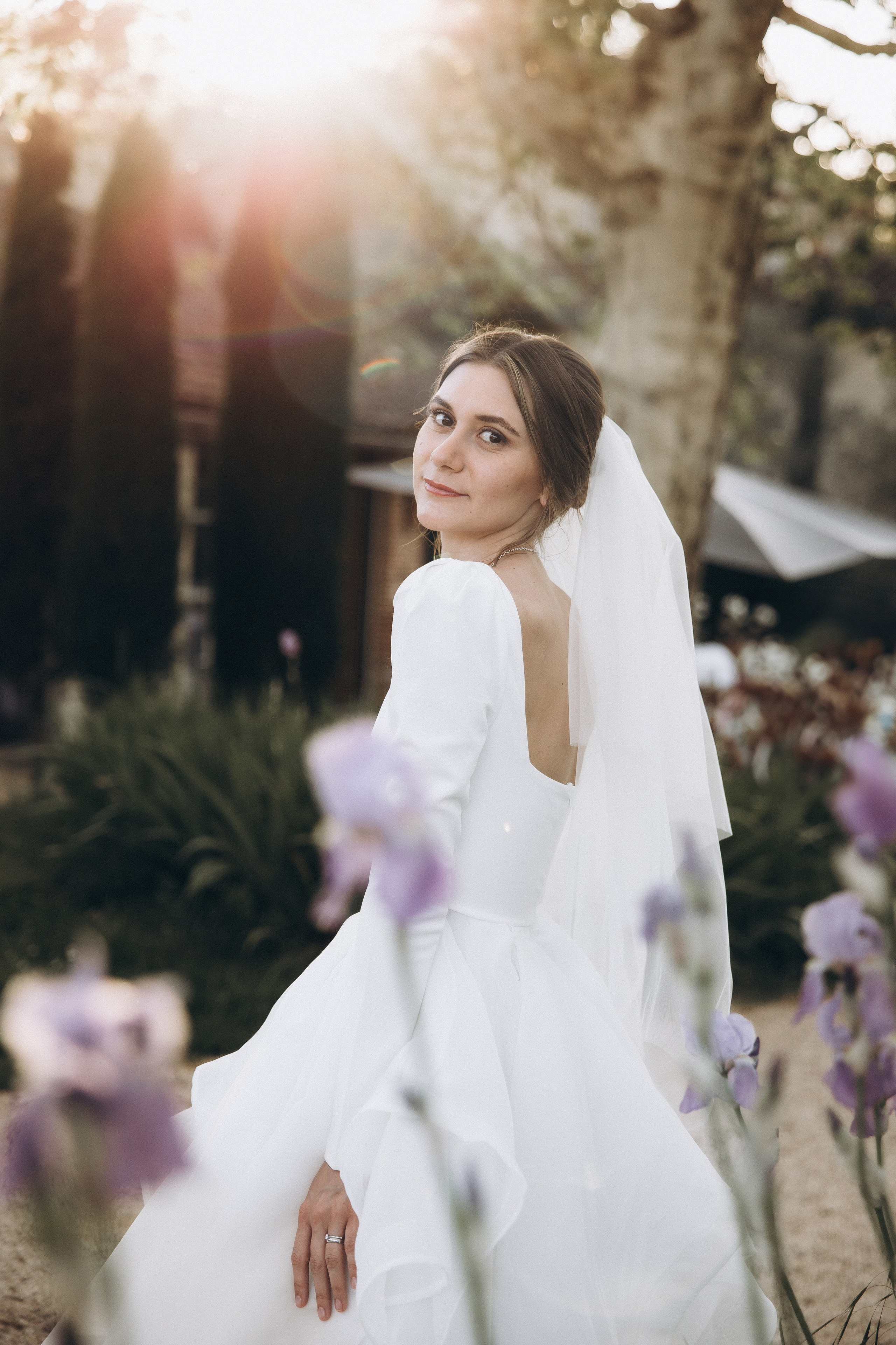 Bride portrait during a château wedding in Southwest France