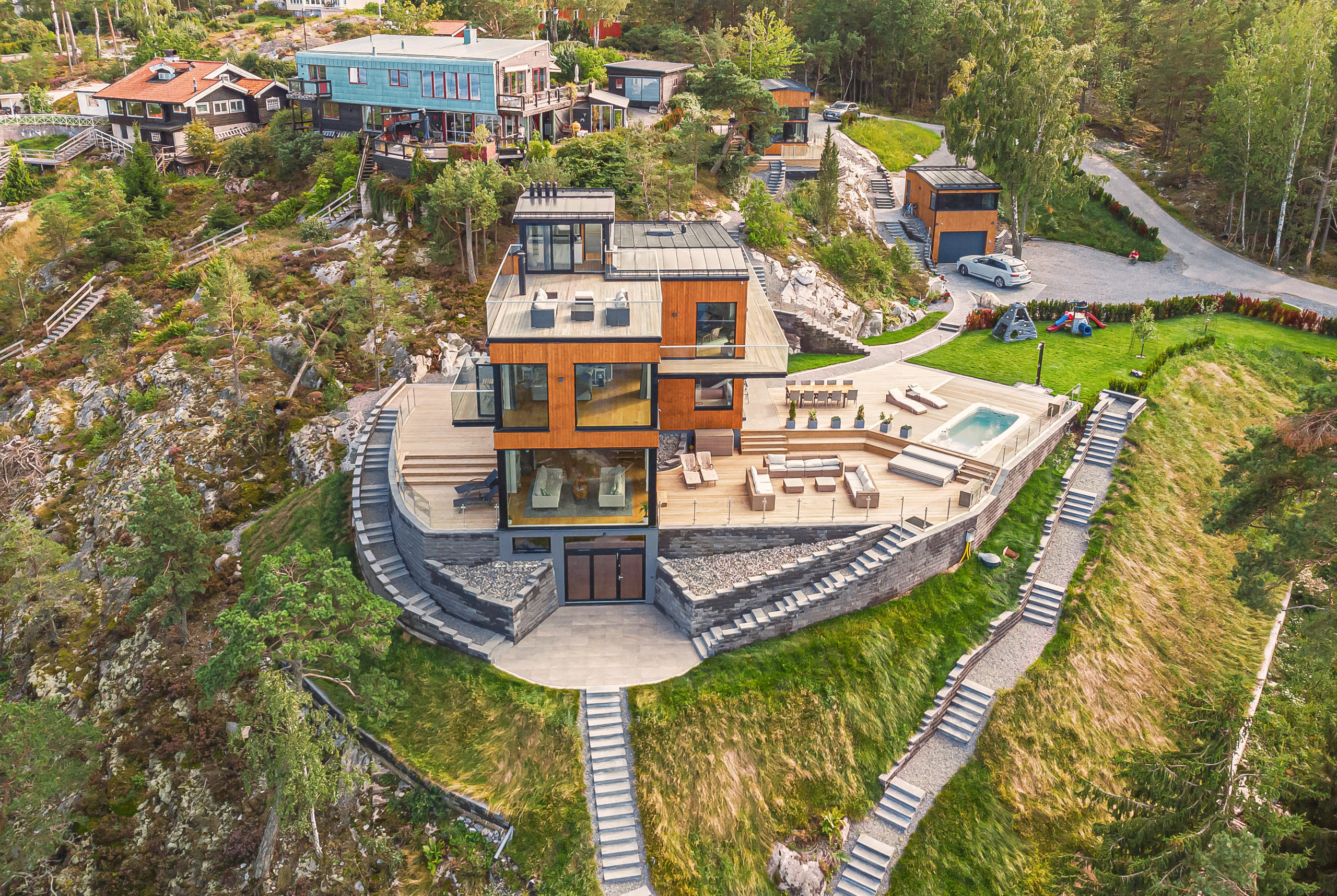 Bröllopsfoto, foto, flygfoto i Stockholm