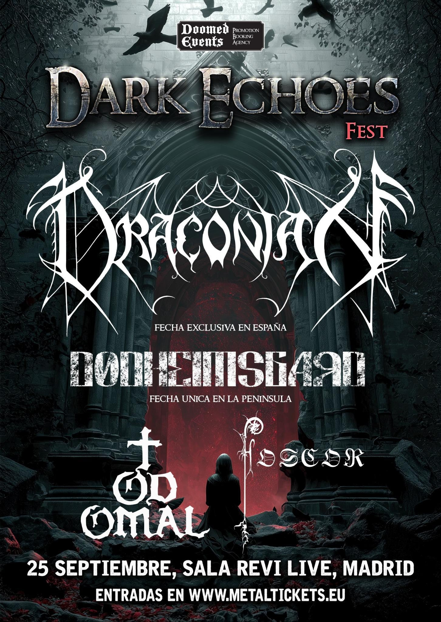 Dark Echoes Fest Will Bring Together Draconian, DHG, TodoMal and Foscor in Madrid Soon Now | FOTKAI