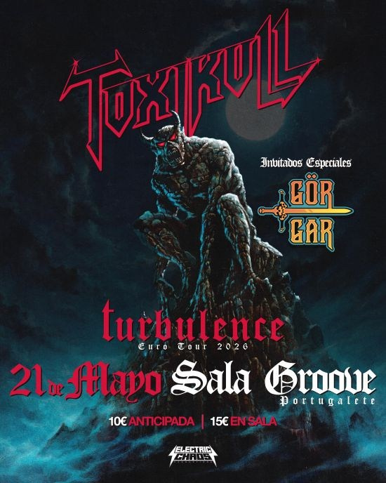 Toxikull en España 2026: heavy metal portugués en Portugalete y Barcelona con «Turbulence» | FOTKAI