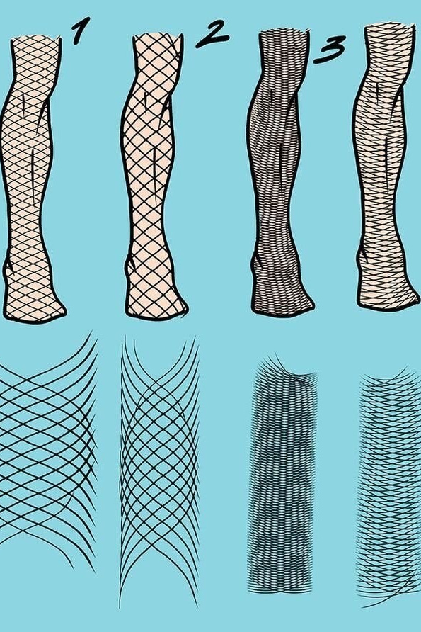 методика 10х10 Как изображать колготки в  fashion иллюстрации 