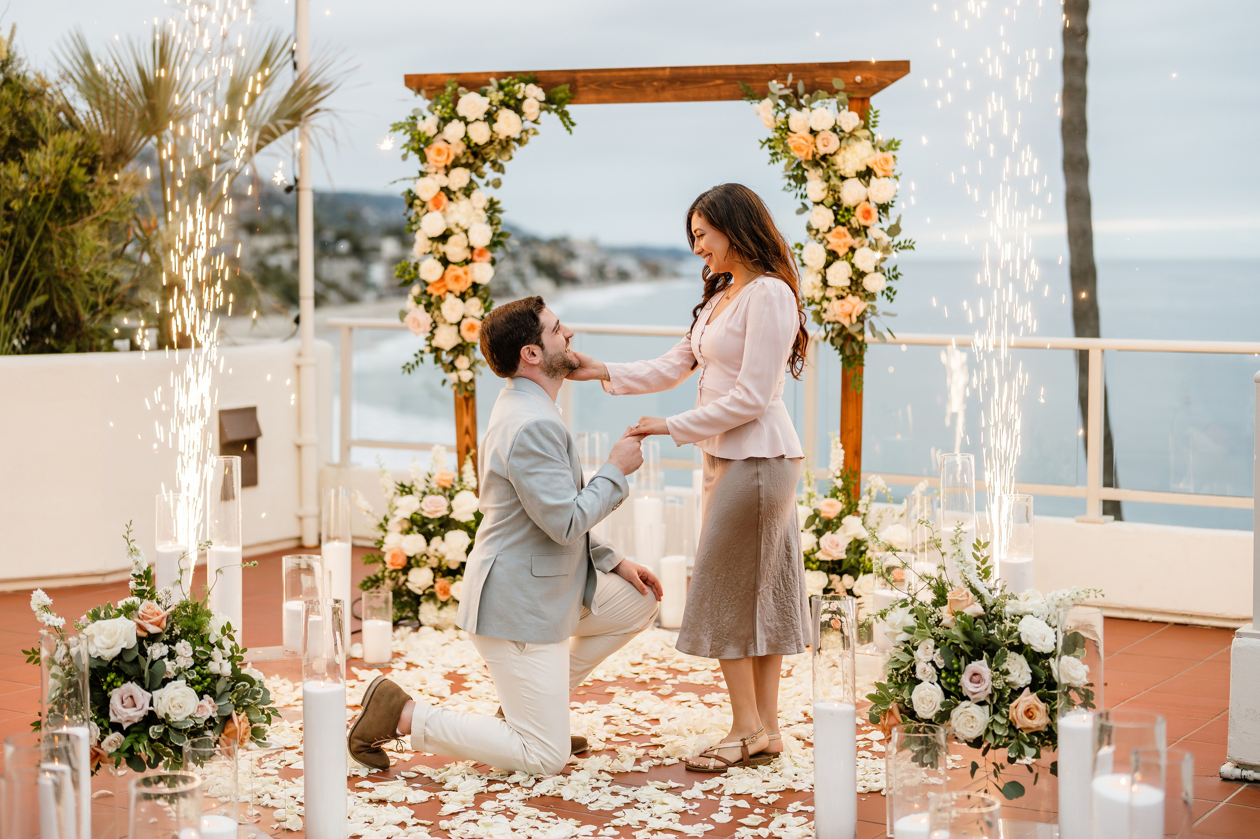 Wedding proposal light and airy photo she said yes