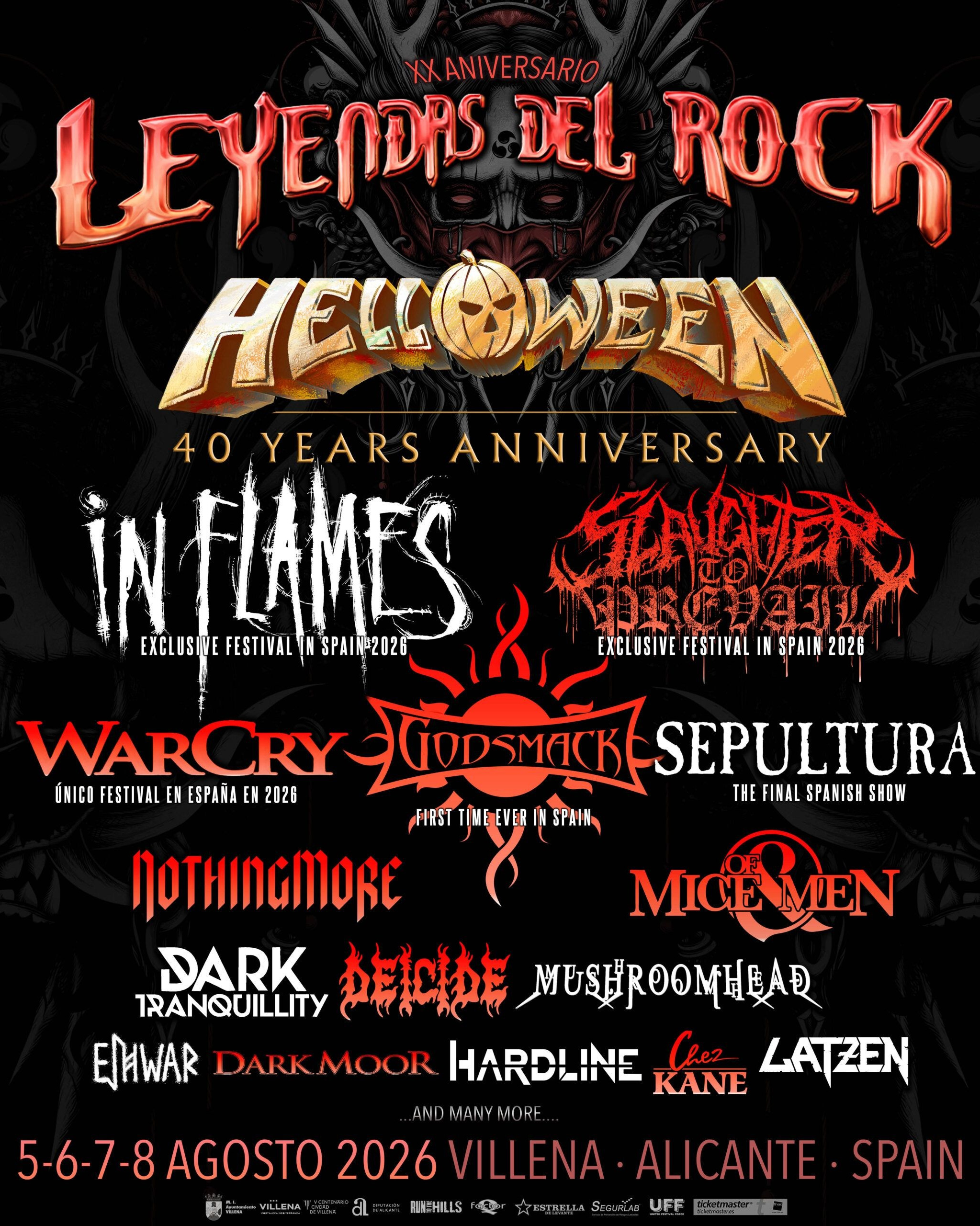 Leyendas Del Rock 2026 — 20.º aniversario en Villena | cartel, programa & transporte | FOTKAI