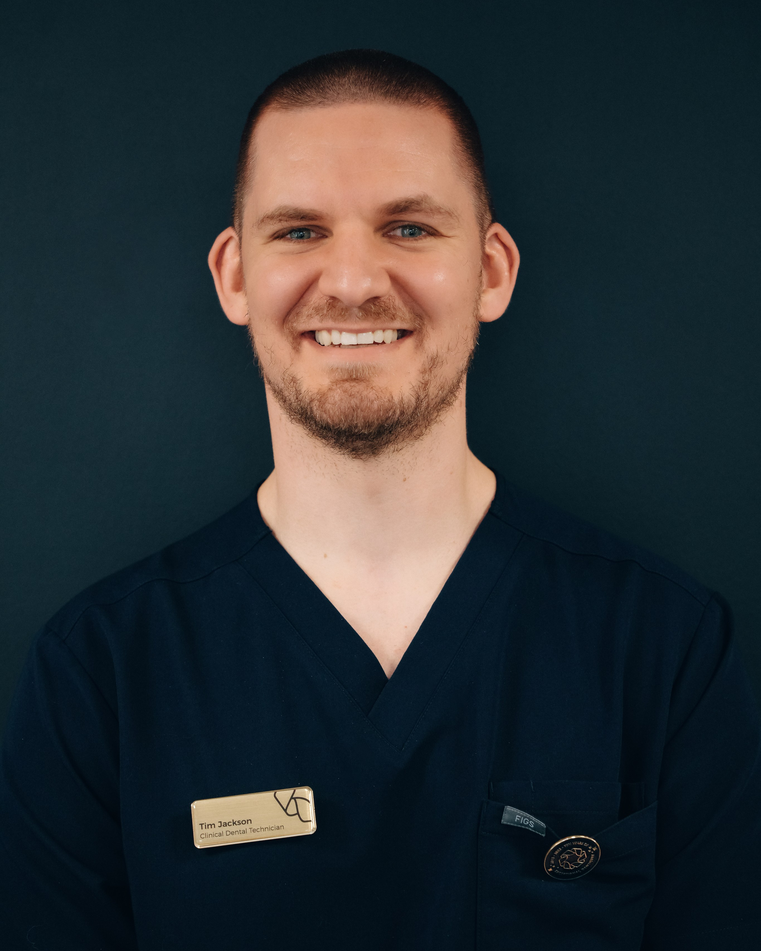 Personal brand photography of a dental technician in a Knowle , casual portrait showing approachability and confidence.