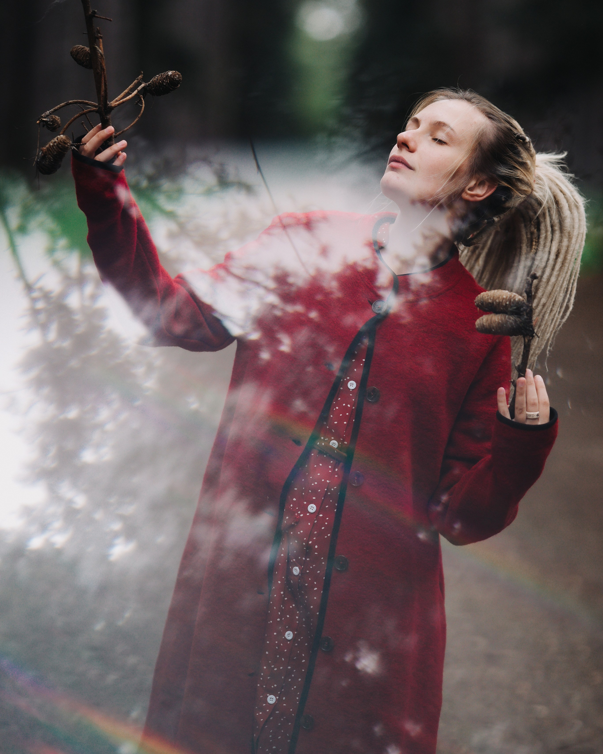 Joyful outdoor portrait of girl in nature by Solihull photographer