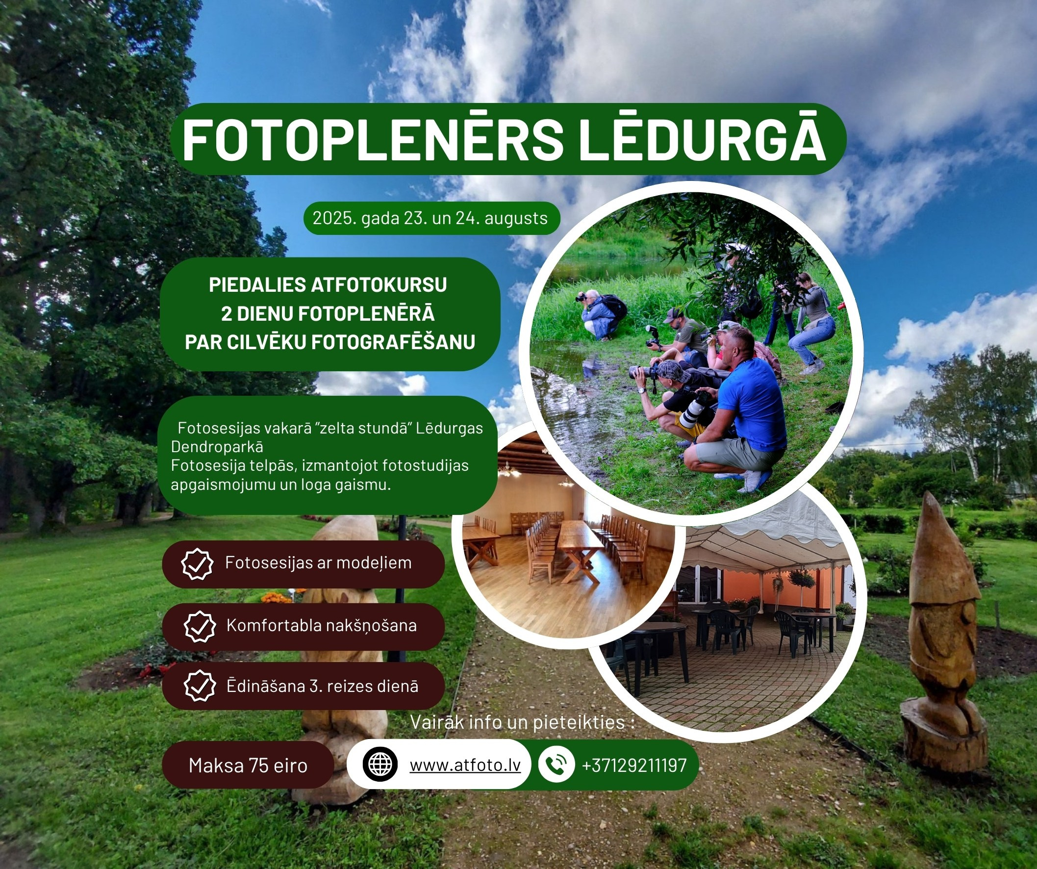 FOTOPLENĒRI. Fotokursi fotostudijā Rīgā. Profesionāls fotogrāfs Aivars Tipsis