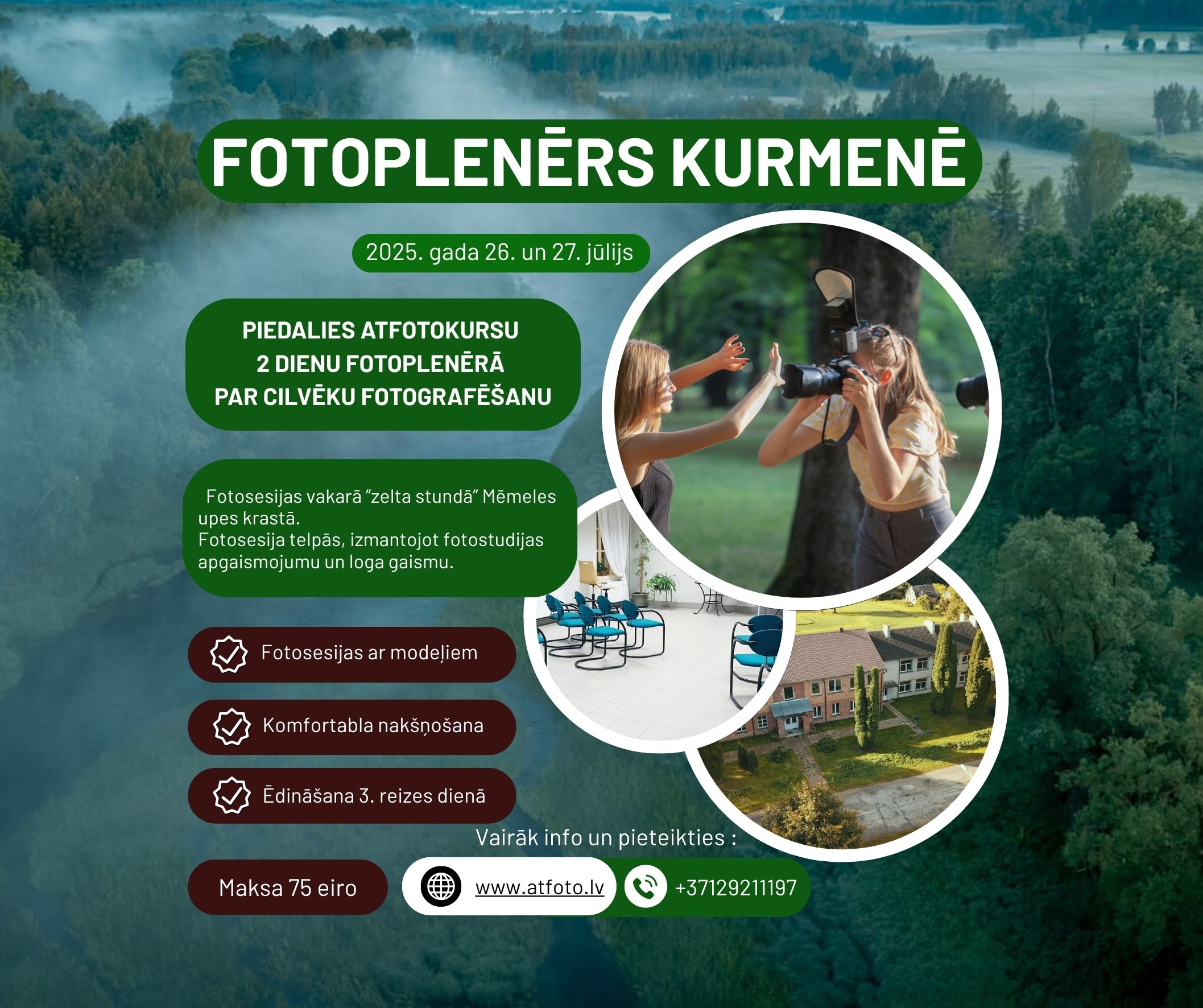 FOTOPLENĒRI. Fotokursi fotostudijā Rīgā. Profesionāls fotogrāfs Aivars Tipsis