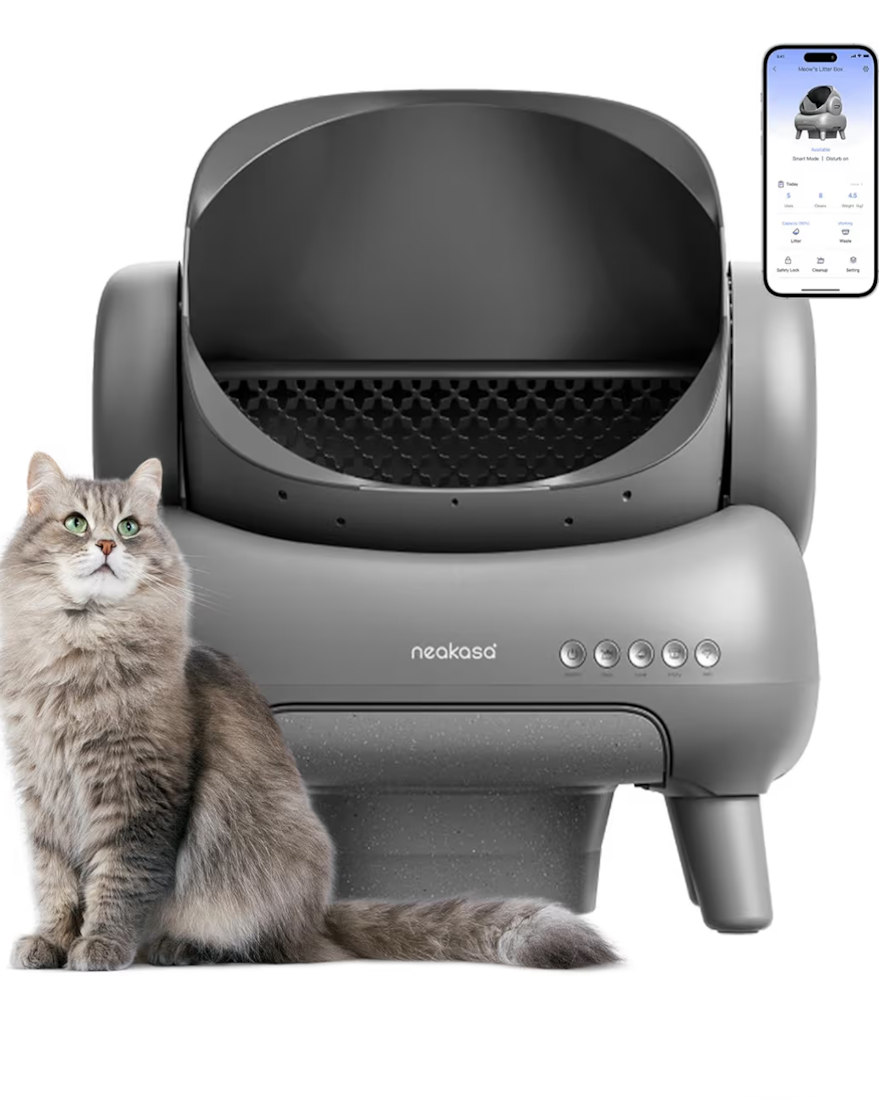 Large automatic self cleaning litter box for big cats and multiple cat homes