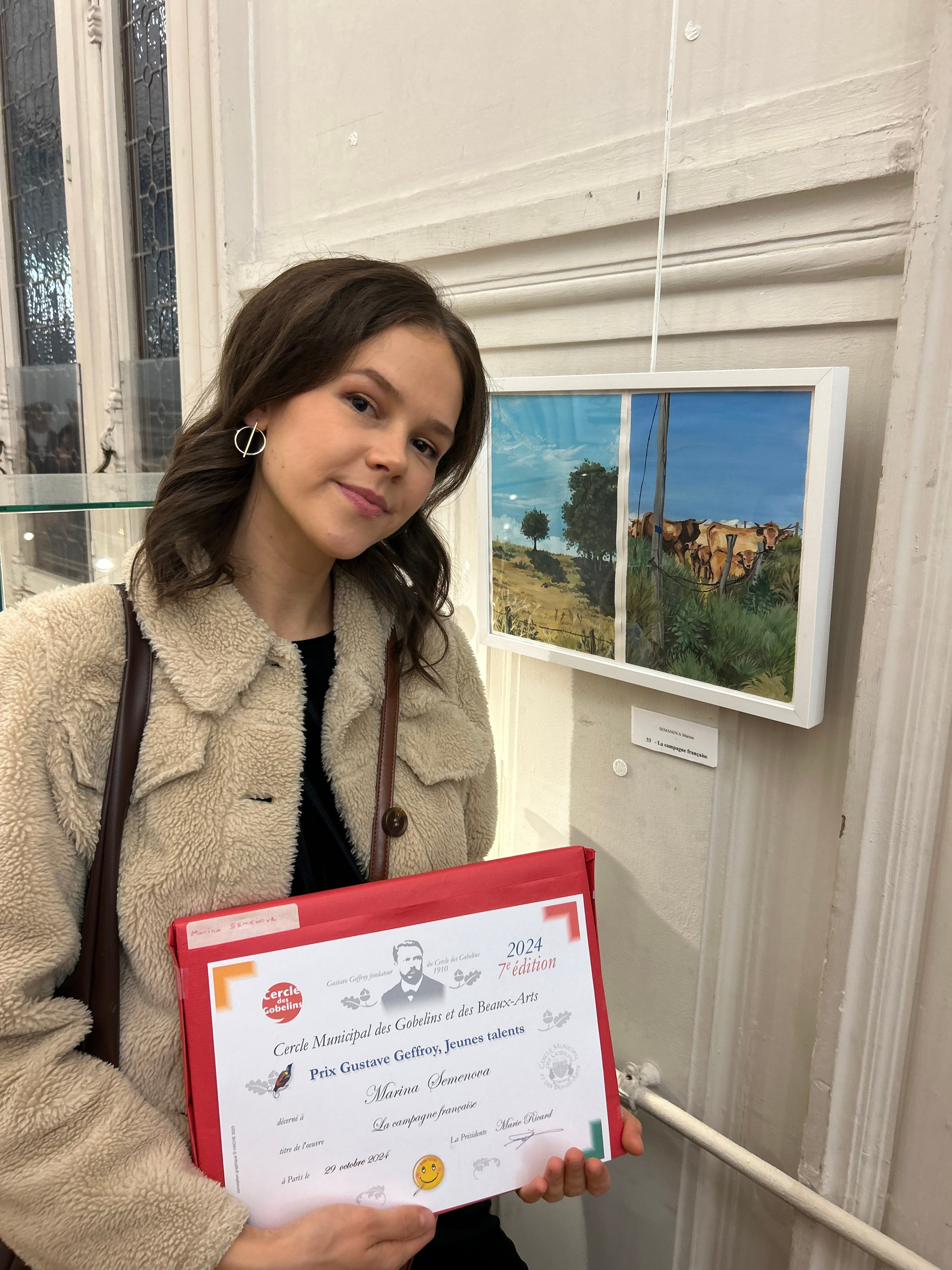 Opening Reception at the Town Hall of the 13th Arrondissement of Paris — Young Talents Exhibition & Competition. Marina Semenova