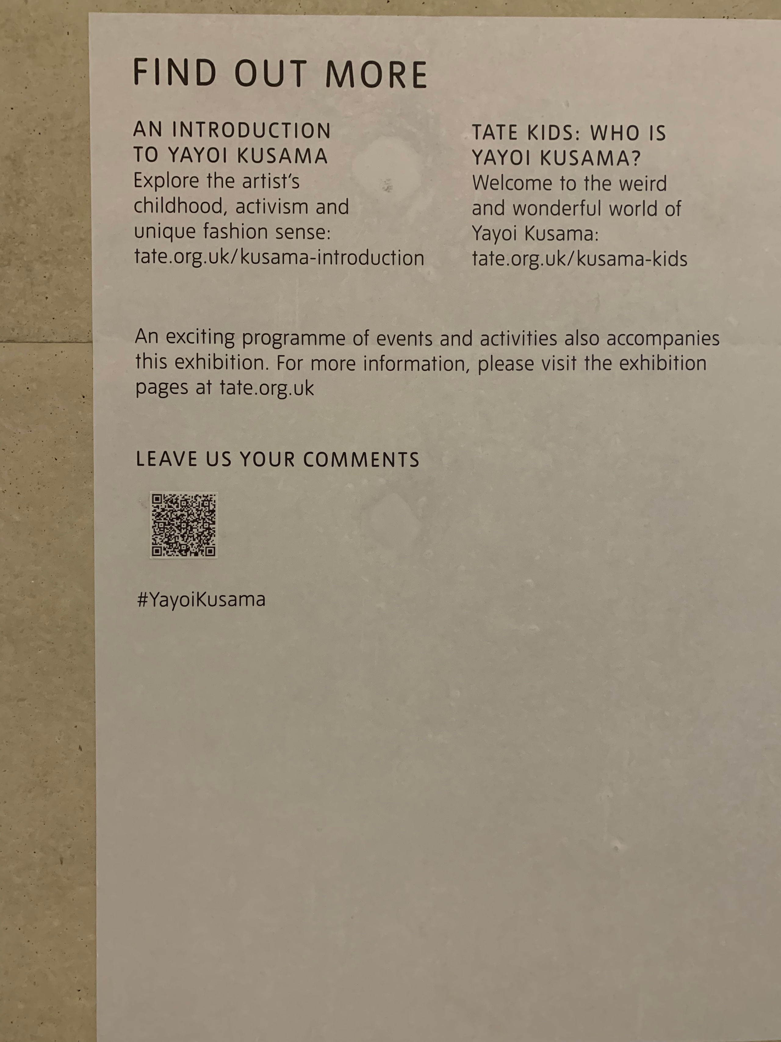 Kusama at Tate Modern. Victoria Dini. Art photography in London / Folkestone, UK