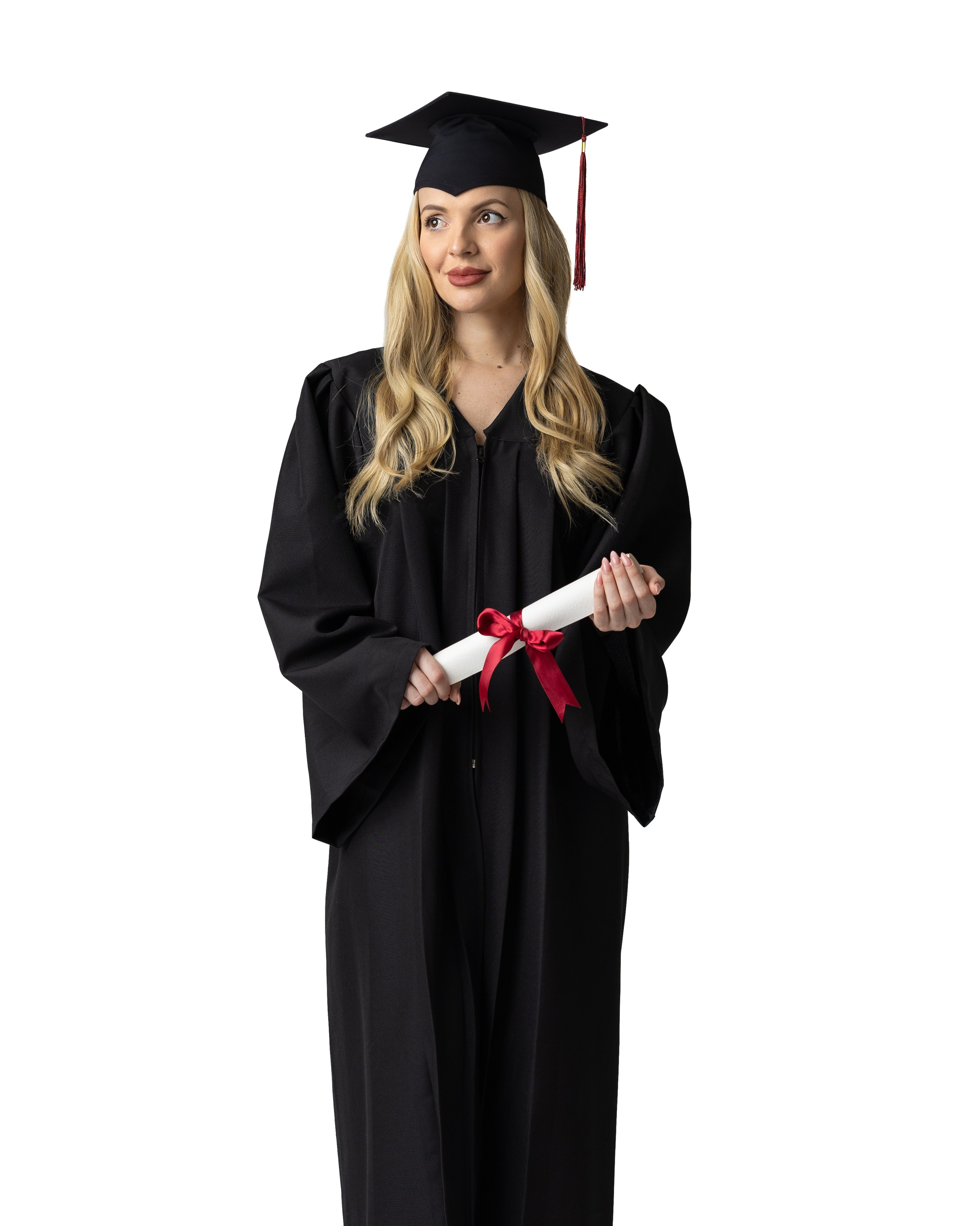 Академична абсолвентска тога за дипломиране – черен цвят