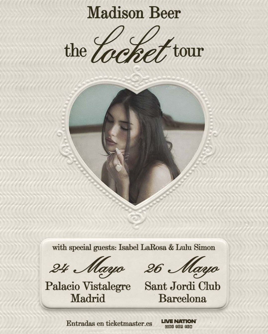 Madison Beer en España 2026 — conciertos en Madrid y Barcelona | The Locket Tour | FOTKAI