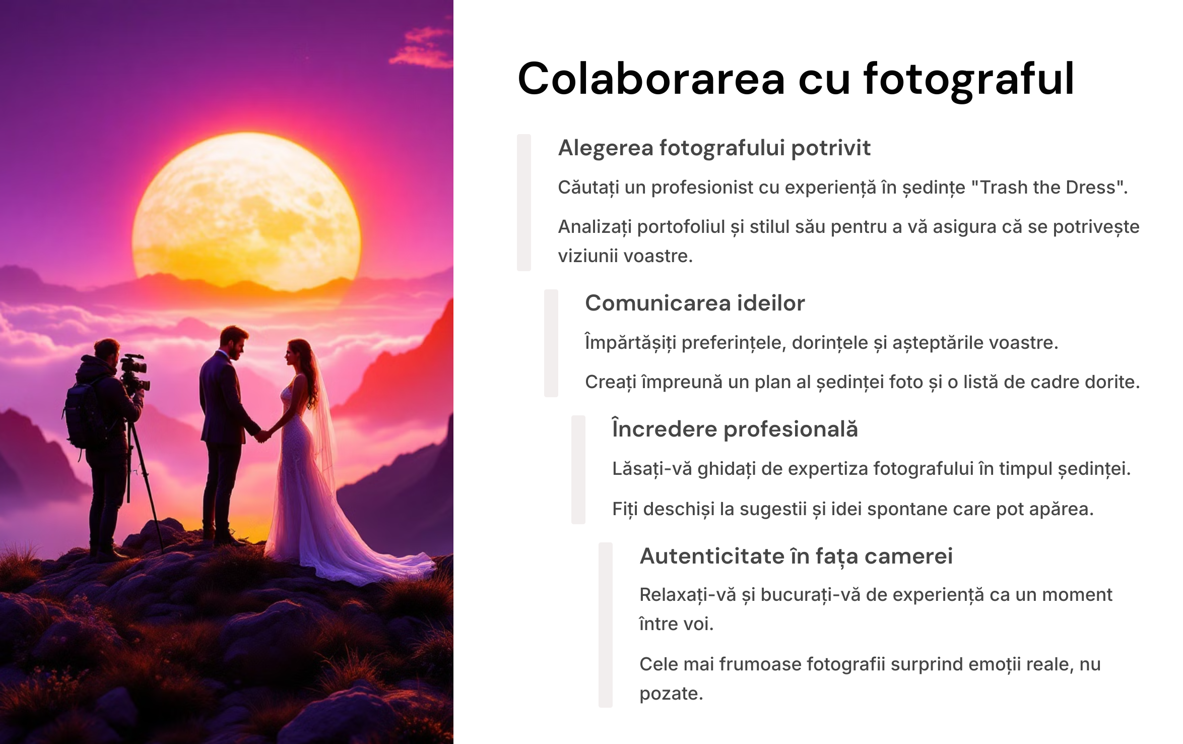 Sedinta foto „Trash the Dress”