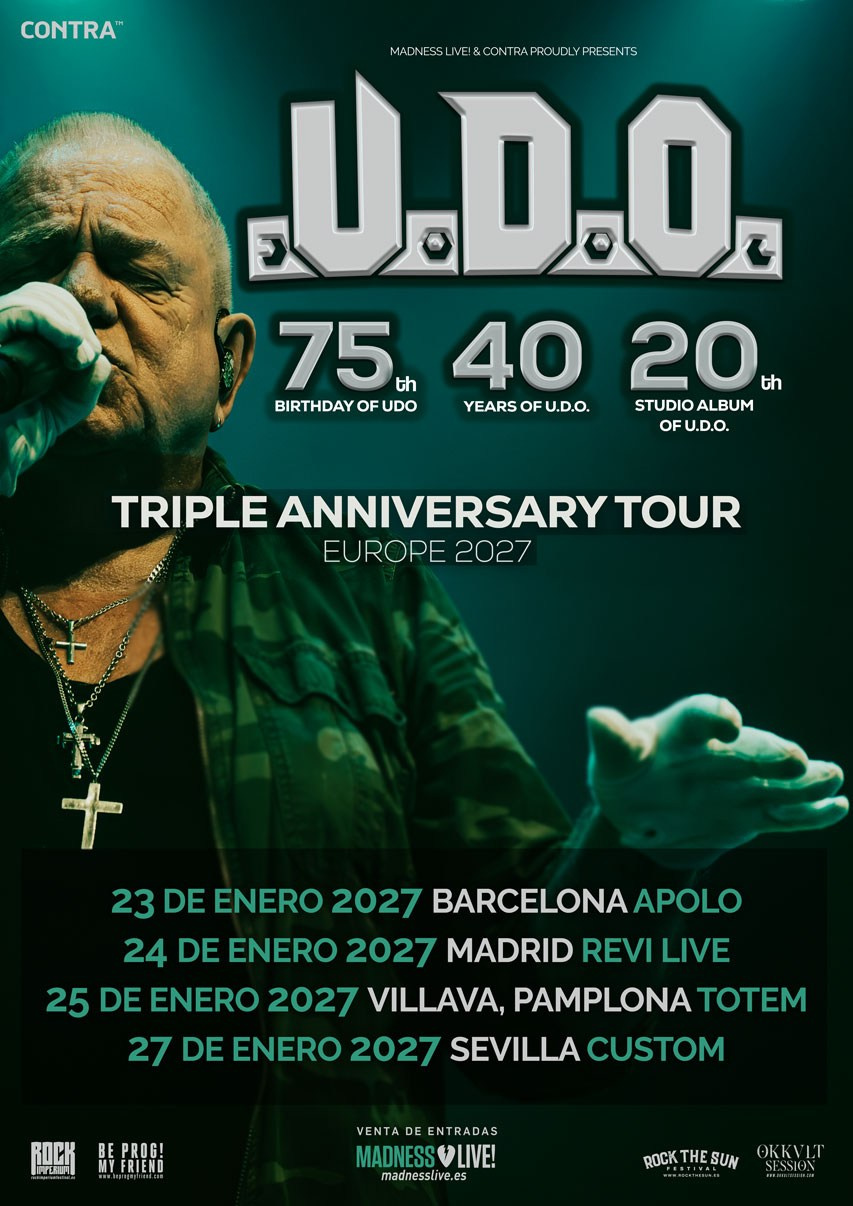 U.D.O. Triple Anniversary Tour 2027 en España: conciertos, ciudades y entradas | FOTKAI