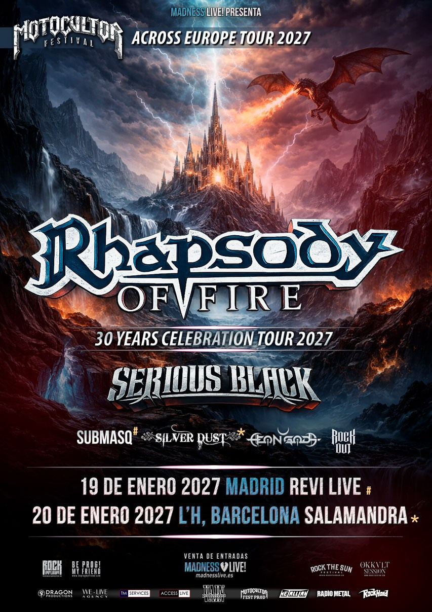 Rhapsody of Fire in Spain 2027: 30th anniversary tour across Europe | FOTKAI
