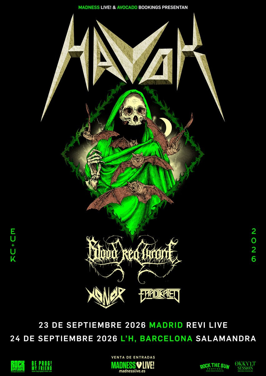 Havok в Испании в 2026 году: концерты thrash metal в Мадриде и Барселоне в сентябре | FOTKAI