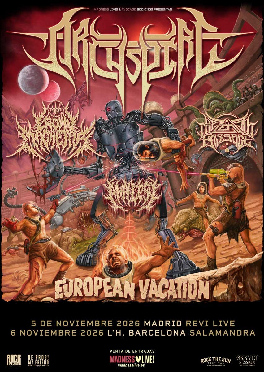 Archspire en España: Too Fast To Die junto a Crown Magnetar, The Zenith Passage y Analepsy | FOTKAI