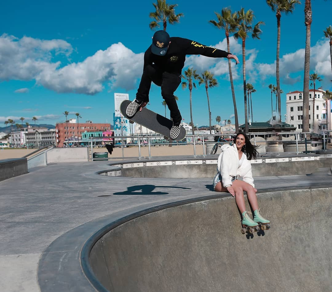 Solo model captured at the Venice Beach Skatepark, showcasing urban photography in LA - photographer los angeles
