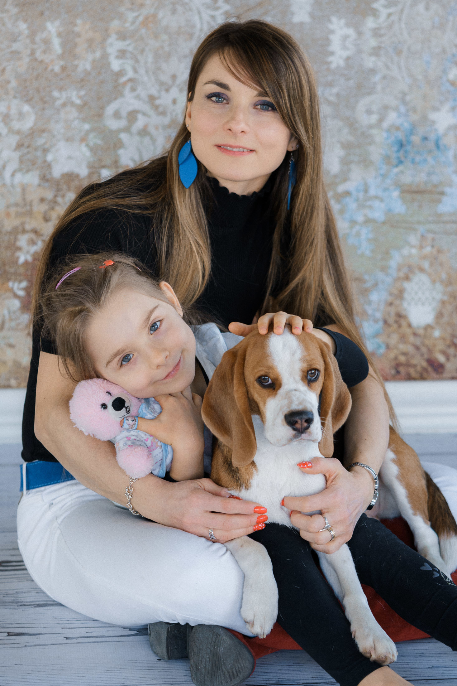 Mommy and me photosession in studio