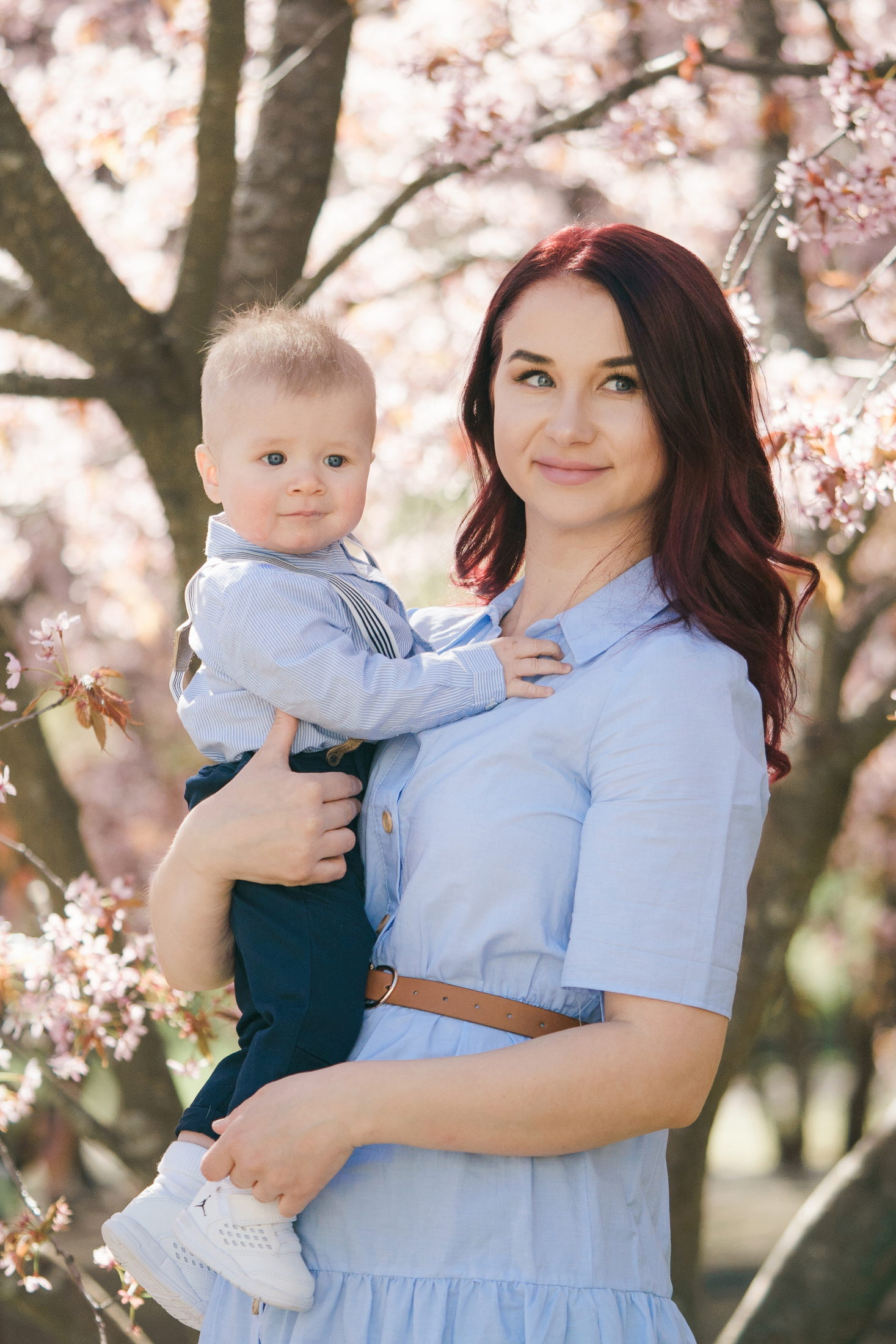 Perhekuvaus, kirsikkapuisto, Helsinki