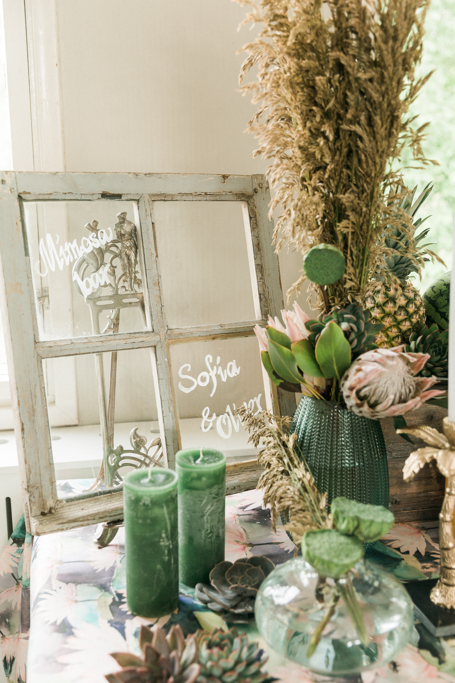 Vanhojen ikkunoiden käyttö hääkoristelussa