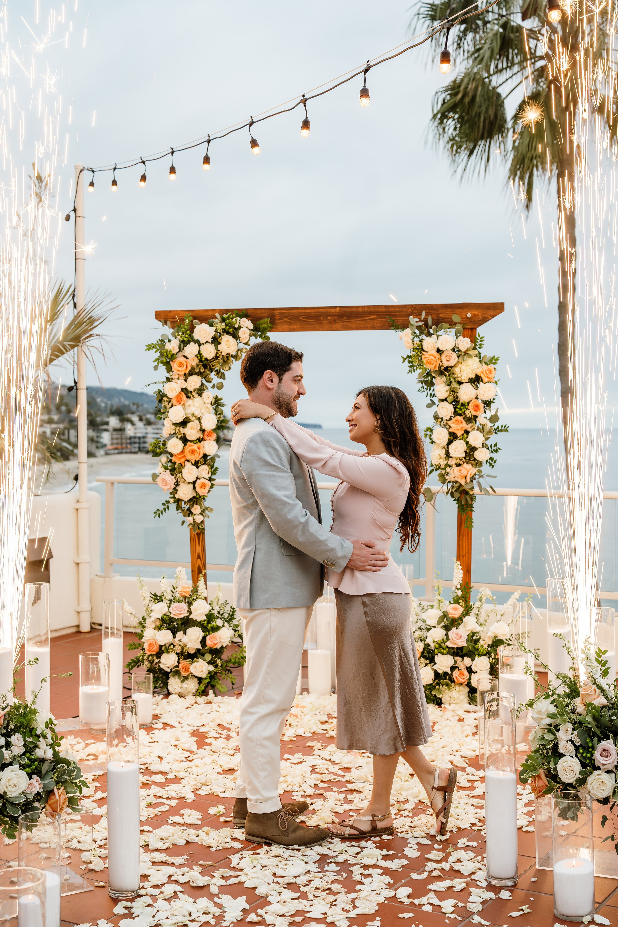 Wedding Proposal light and airy photo