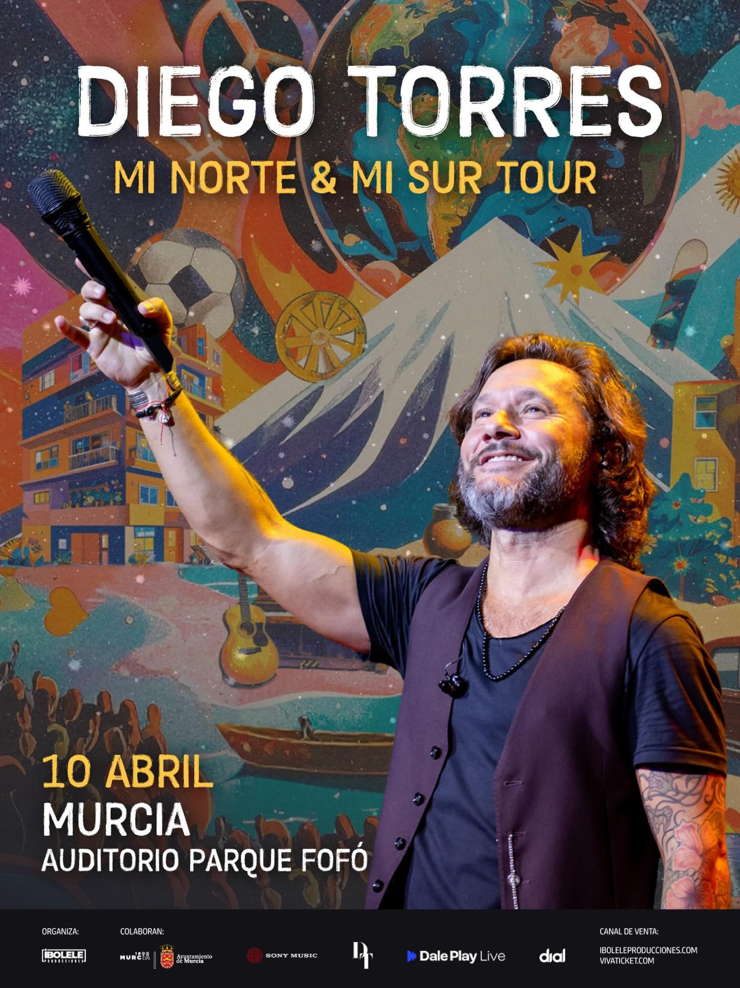 Diego Torres — Mi Norte & Mi Sur Tour 2026: концерт 10 апреля в Мурсии | FOTKAI
