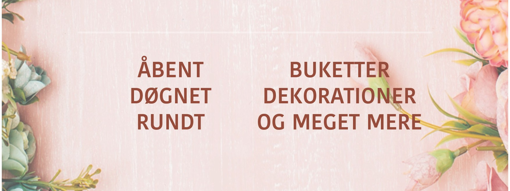 Vores døgnåbne service gør det muligt for dig at bestille blomster og gavekurve, når det passer dig. Hos Akropolis Blomster får du friske blomster og hurtig levering i Aarhus, døgnet rundt.