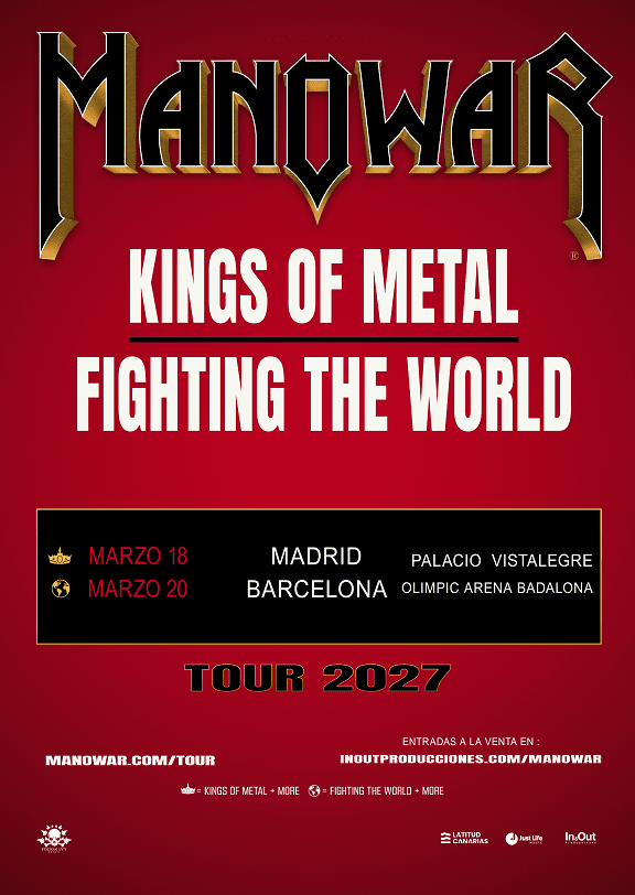 Manowar anuncian grandes conciertos en España: las leyendas del heavy metal regresan a Madrid y Barcelona en 2027 | FOTKAI