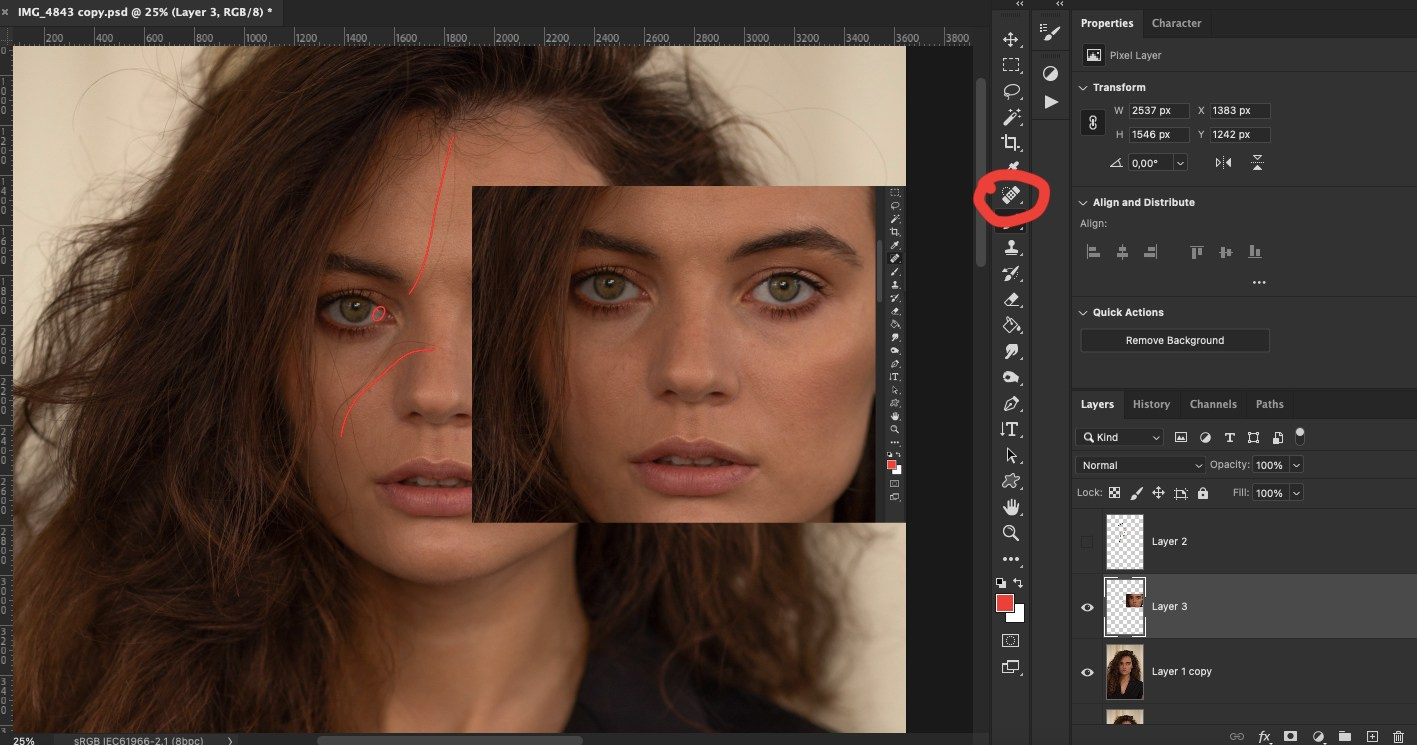 Retouching Training/Headshot Retouching Algorithm. AI Photo Retoucher and Image Restorer Zhanna Ognivo