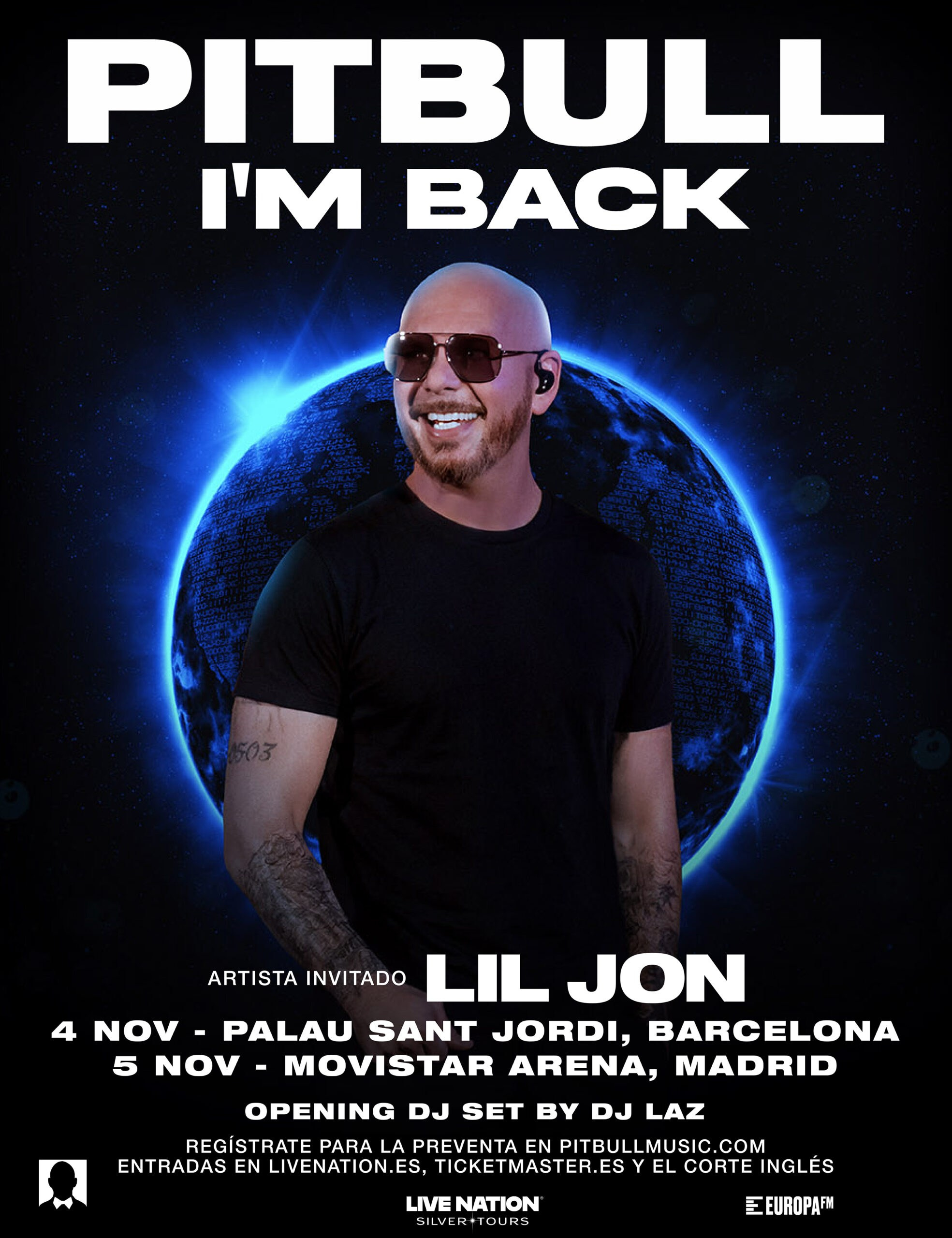 Pitbull en España: gira I’m Back! , conciertos en Barcelona y Madrid, entradas e información del show | FOTKAI