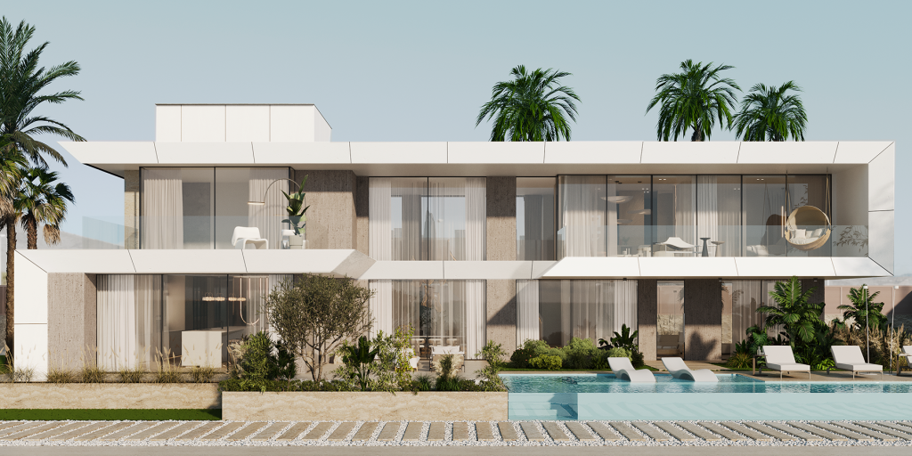 WHITE VILLA IN DUBAI. Interior Design & 3D Rendering | Alena Bulataya Design Buro