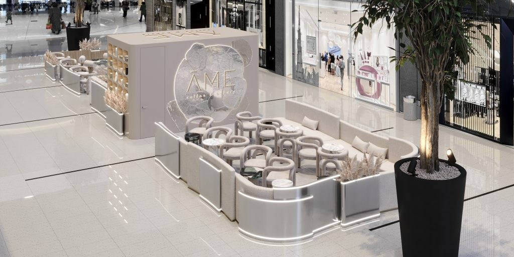 AME COFFEE & BAKERY IN DUBAI. Interior Design & 3D Rendering | Alena Bulataya Design Buro