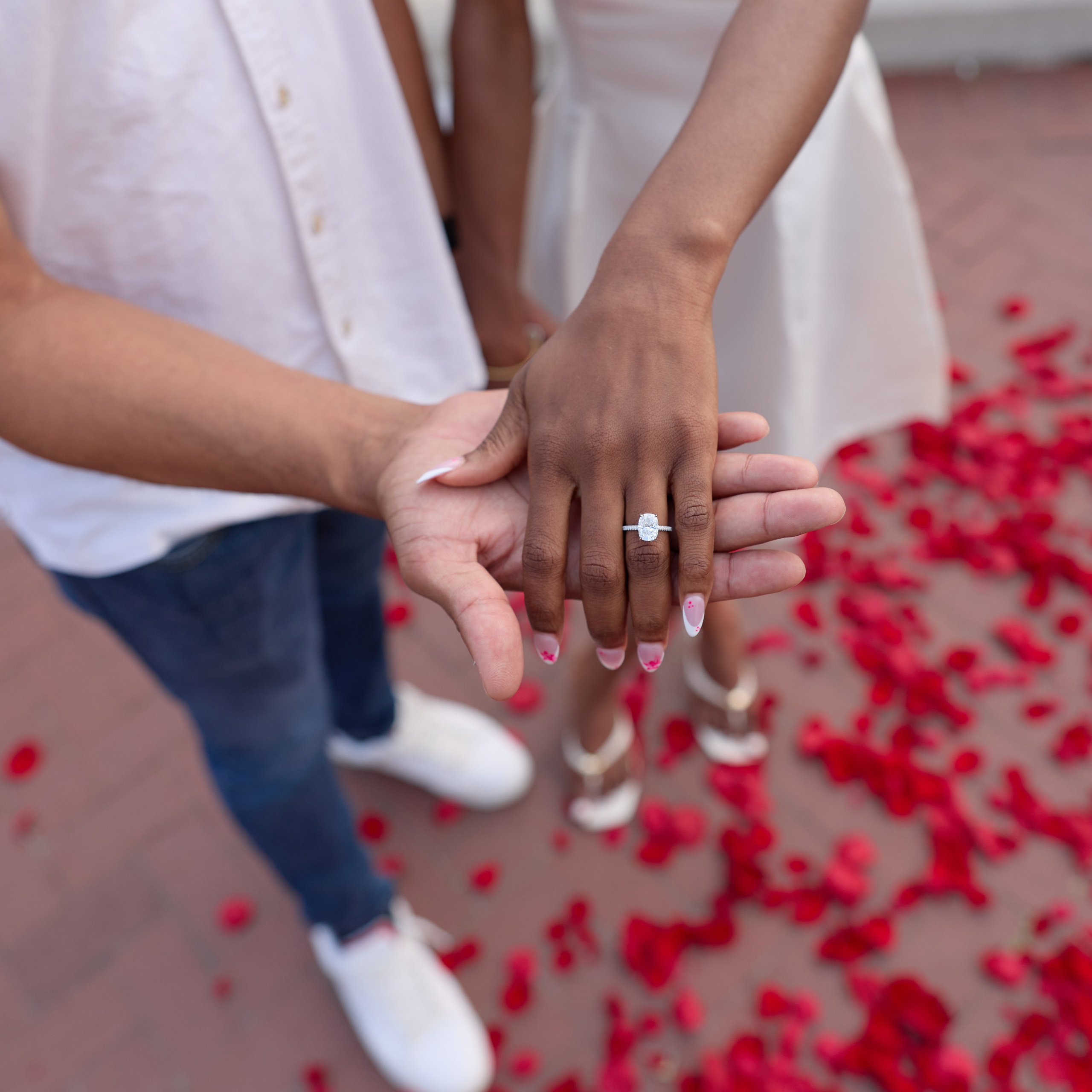 Romantic Surprise Proposal at East Bank Park in Columbus. Kovyphoto