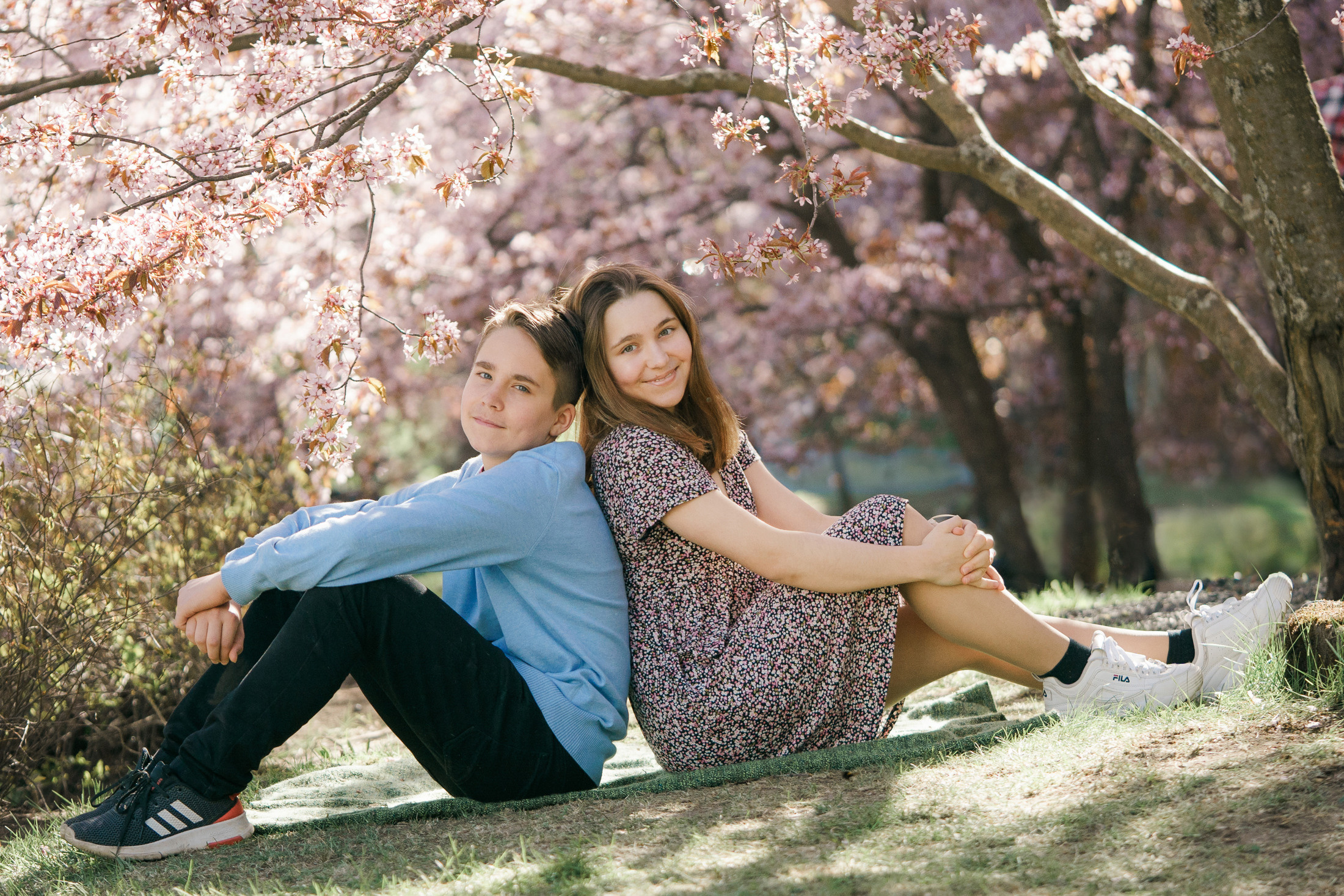 Minikuvaukset kirsikkapuistossa