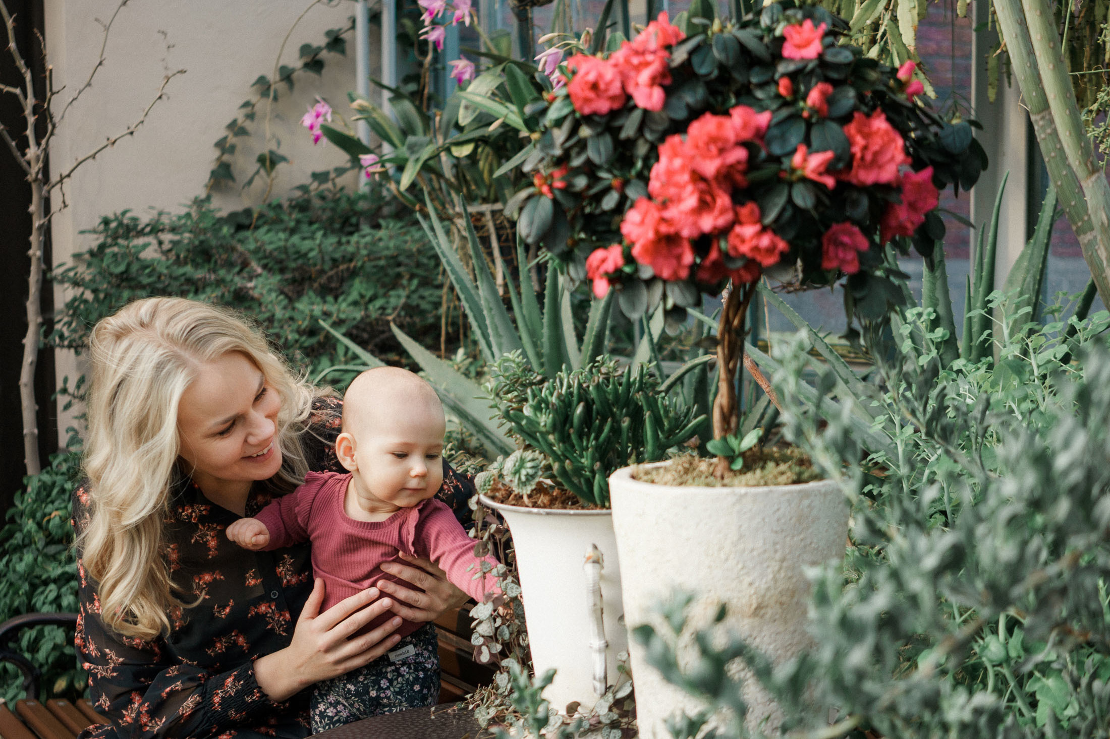 Vauva- ja perhekuvaus Talvipuutarhassa/ vauvakuvaaja Helsinki