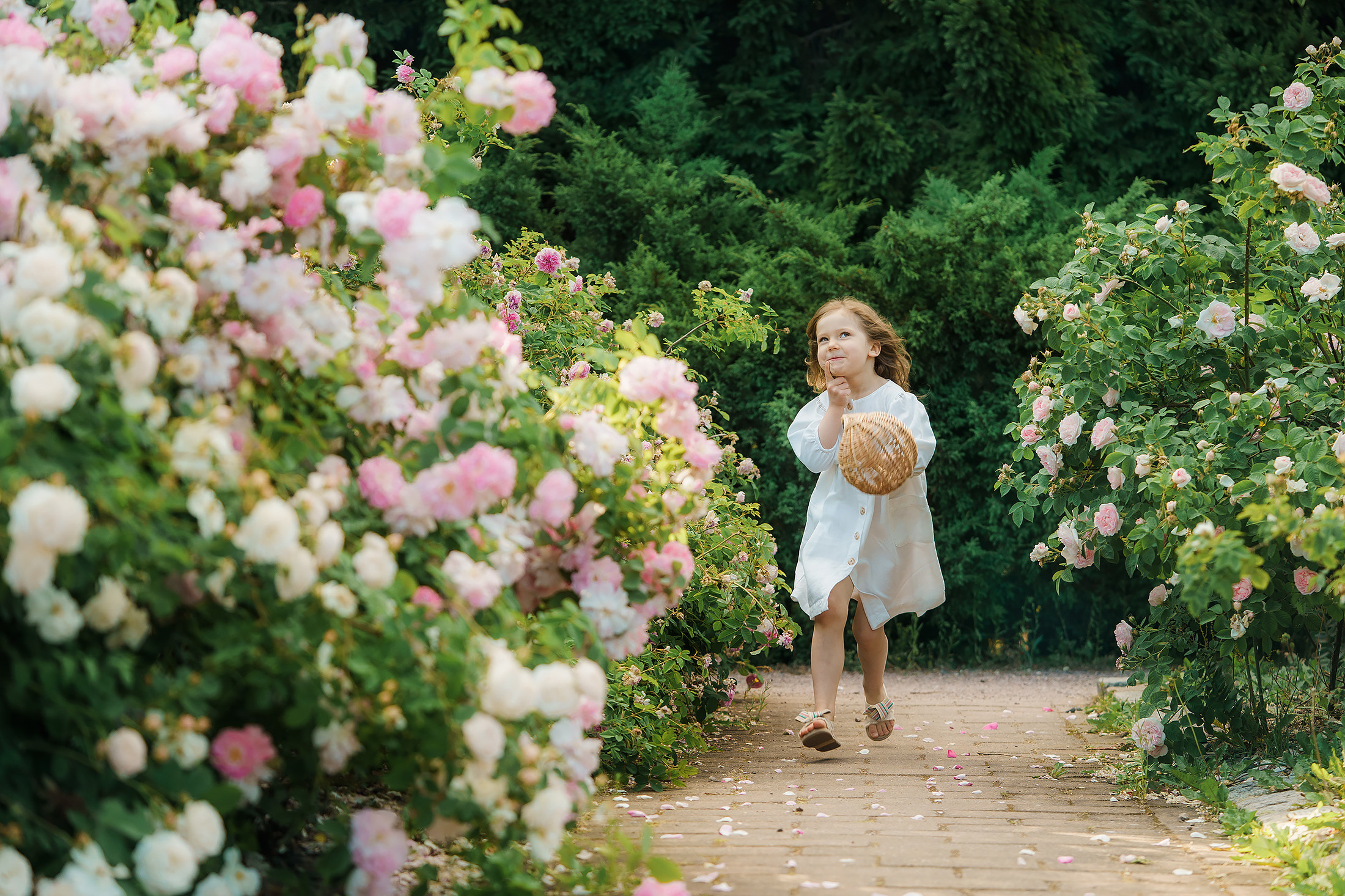 Lapsikuvaus Helsingissä, ruusutarhassa