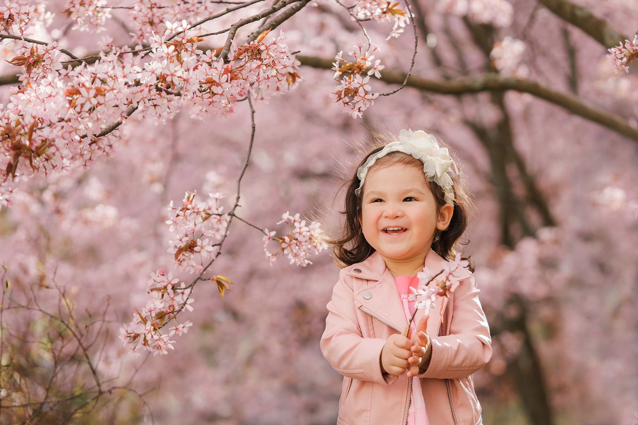 Lapsikuvaus Kirsikkapuistossa