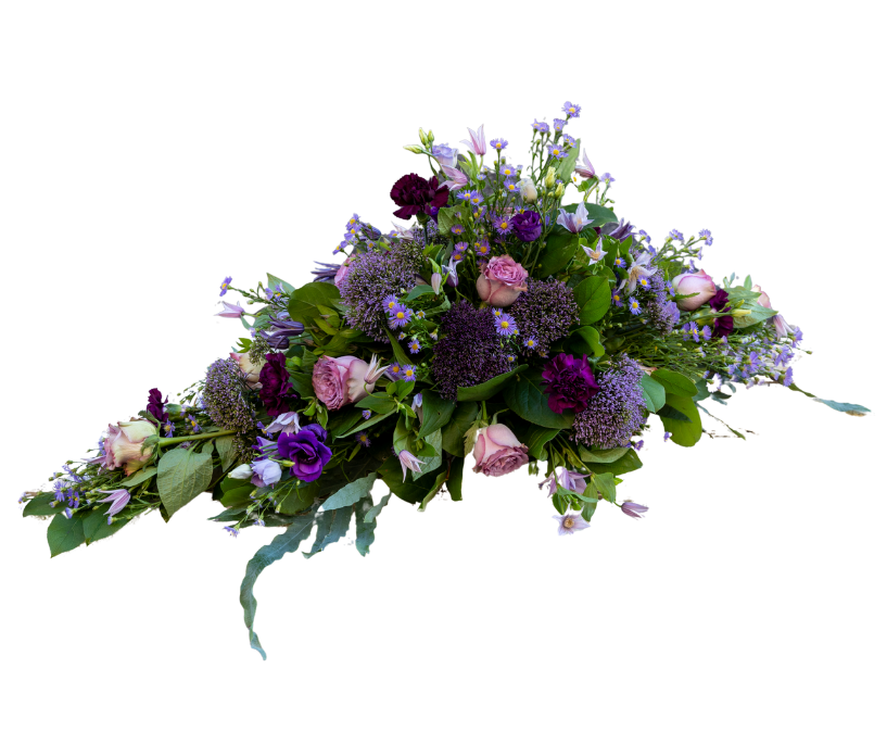 Personlige båredekorationer i Aarhus. En båredekoration er en smuk og værdig måde at tage afsked på. Hos Akropolis Blomster i Aarhus binder vi sorgfulde og personlige båredekorationer med omtanke og respekt. Vi tilpasser dekorationen efter dine ønsker og sørger for, at blomsterne afspejler både den afdødes personlighed og dine følelser. Priserne på båredekorationer starter fra 900 kr., og vi leverer gerne til kirker og kapeller i Aarhus og omegn med Wolt. Kontakt os for rådgivning og bestilling – vi hjælper dig med at skabe et smukt sidste minde.