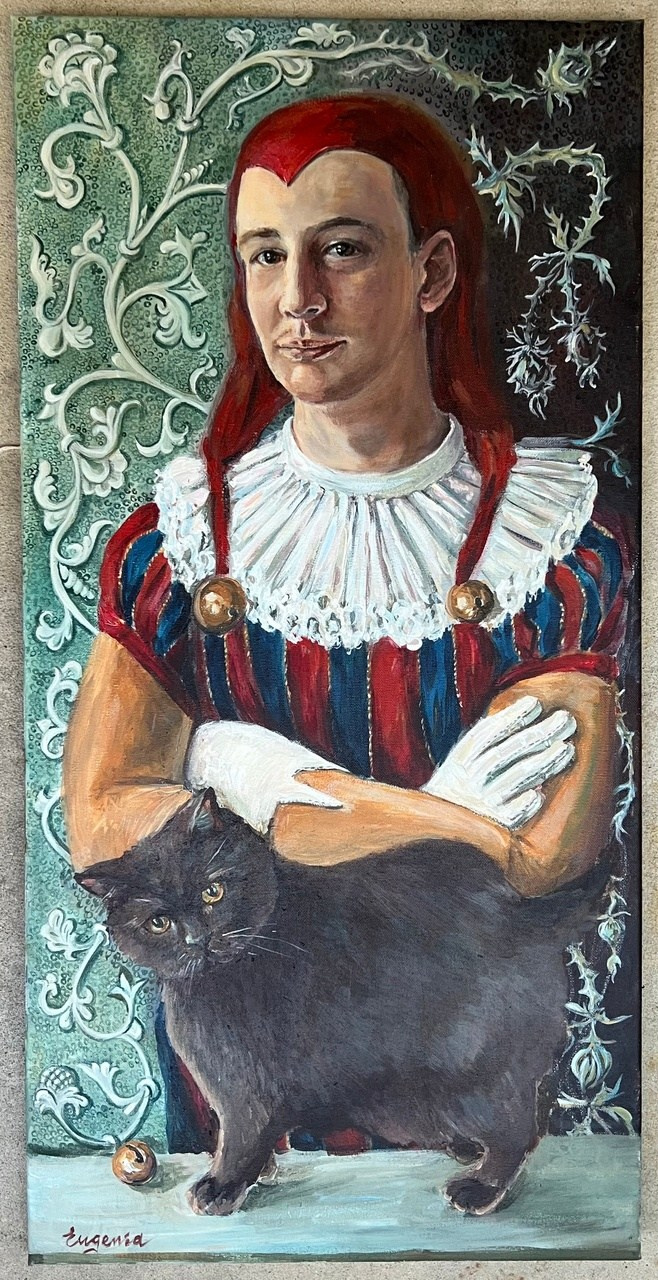 Porträtt i olja eller akryl. Eugenia Arinstein — konstnär som skapar handgjord måleri och illustration med känsla, färg och närvaro. Verksam i Nynäshamn