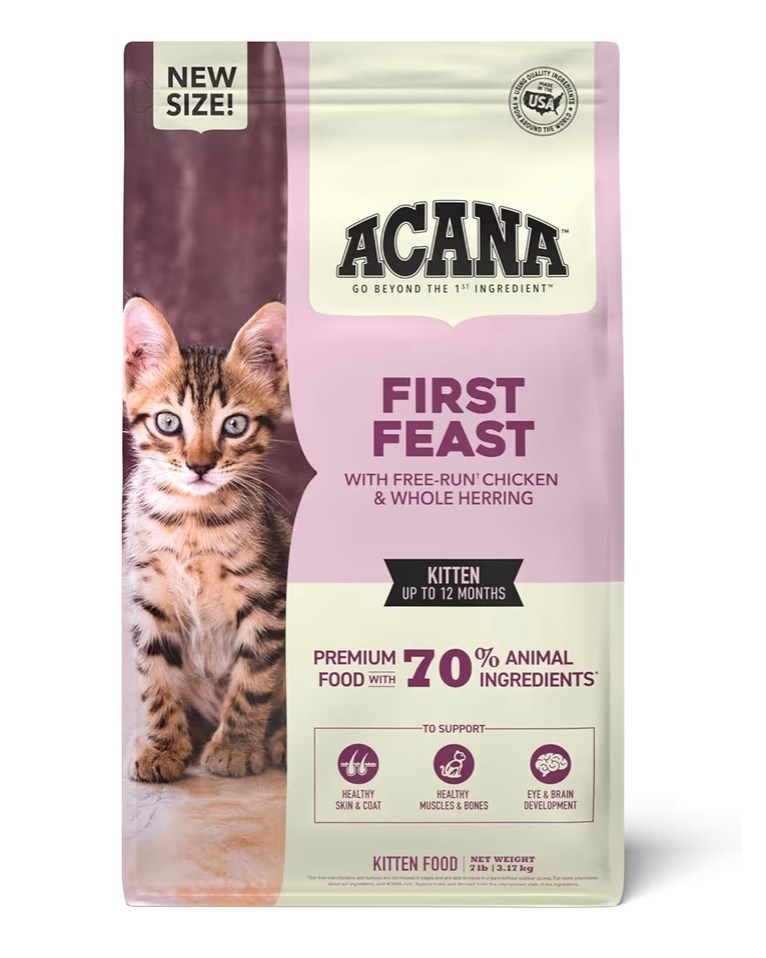 Acana dry kitten food high protein grain free cat food