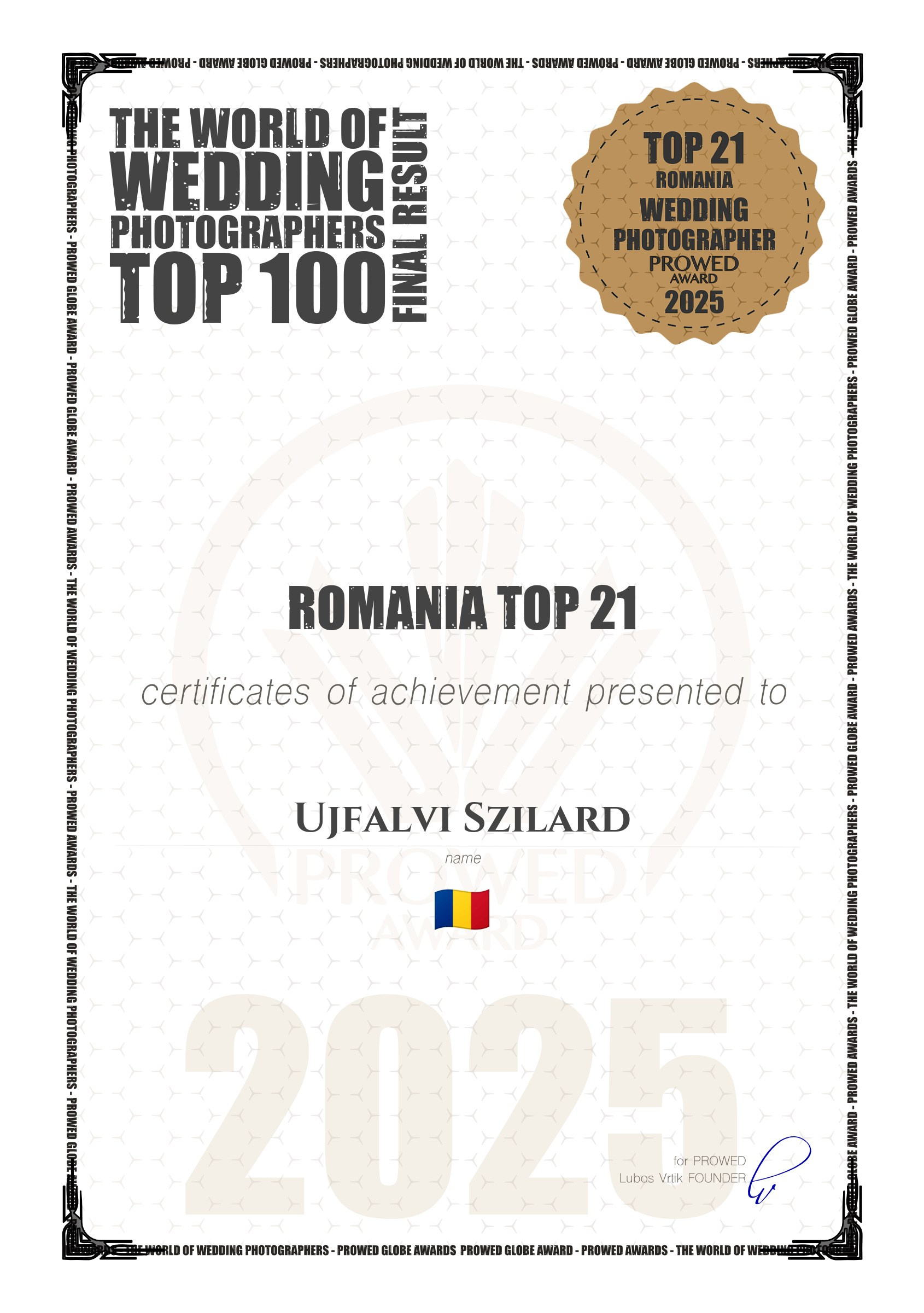 Prowedaward. Újfalvi Szilárd — Wedding, Civil Wedding, Christening & Family Photographer in Târgu Mureș and Transylvania