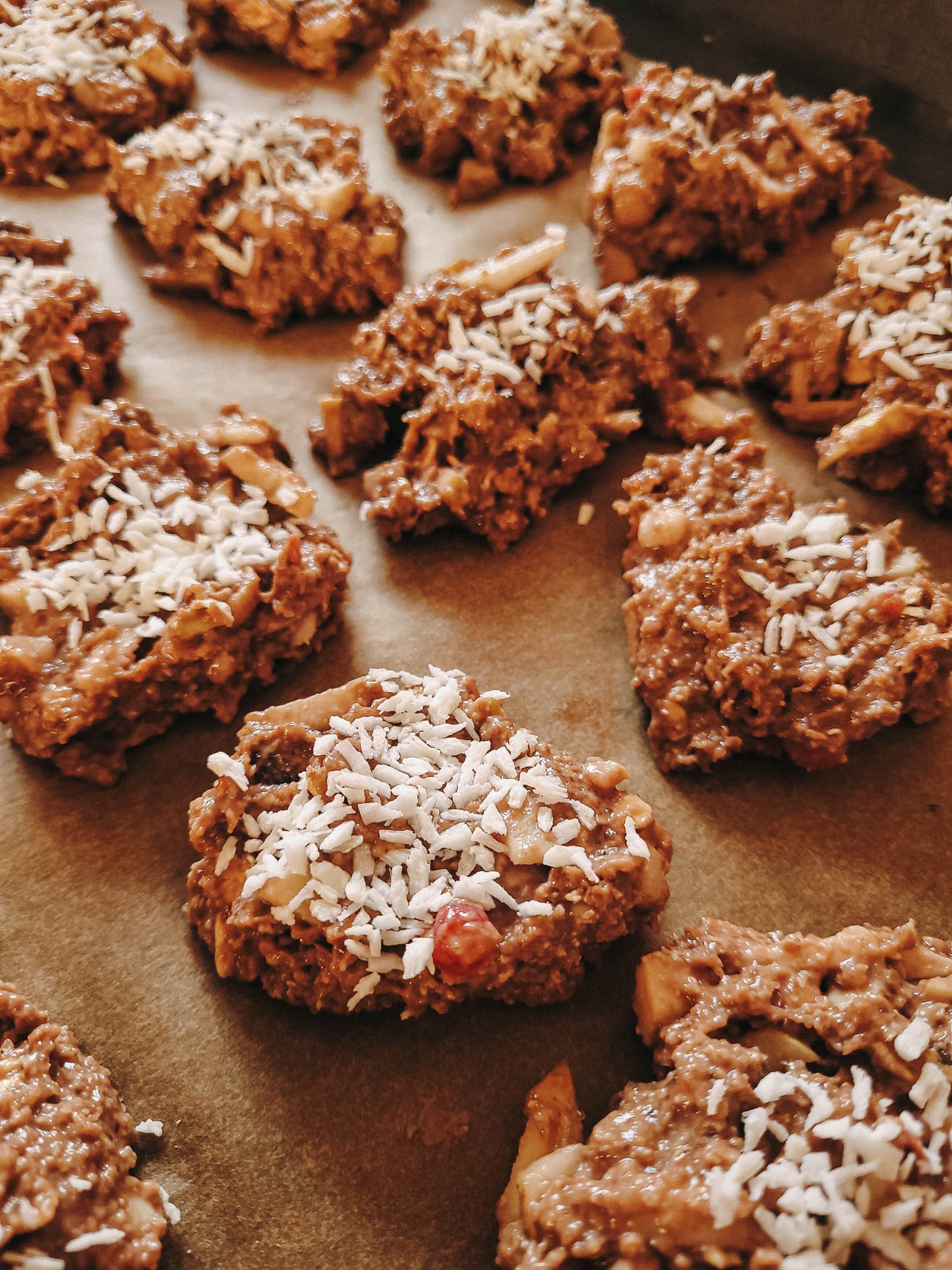 Auzu pārslu cepumi ar ābolu un ogām