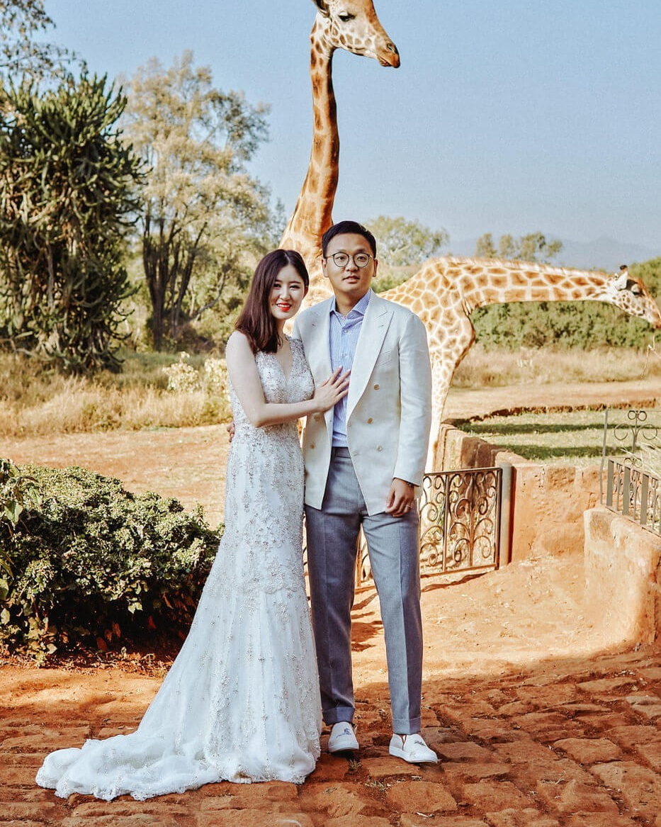 Giraffe Manor love story captured by Kenya photographer