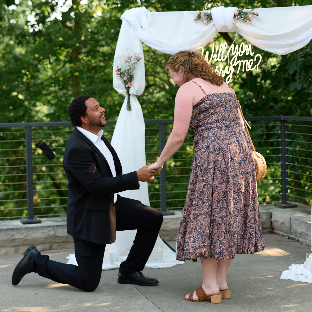Romantic Proposal at Inniswood Metro Gardens | Columbus Proposal Photographer. Kovyphoto