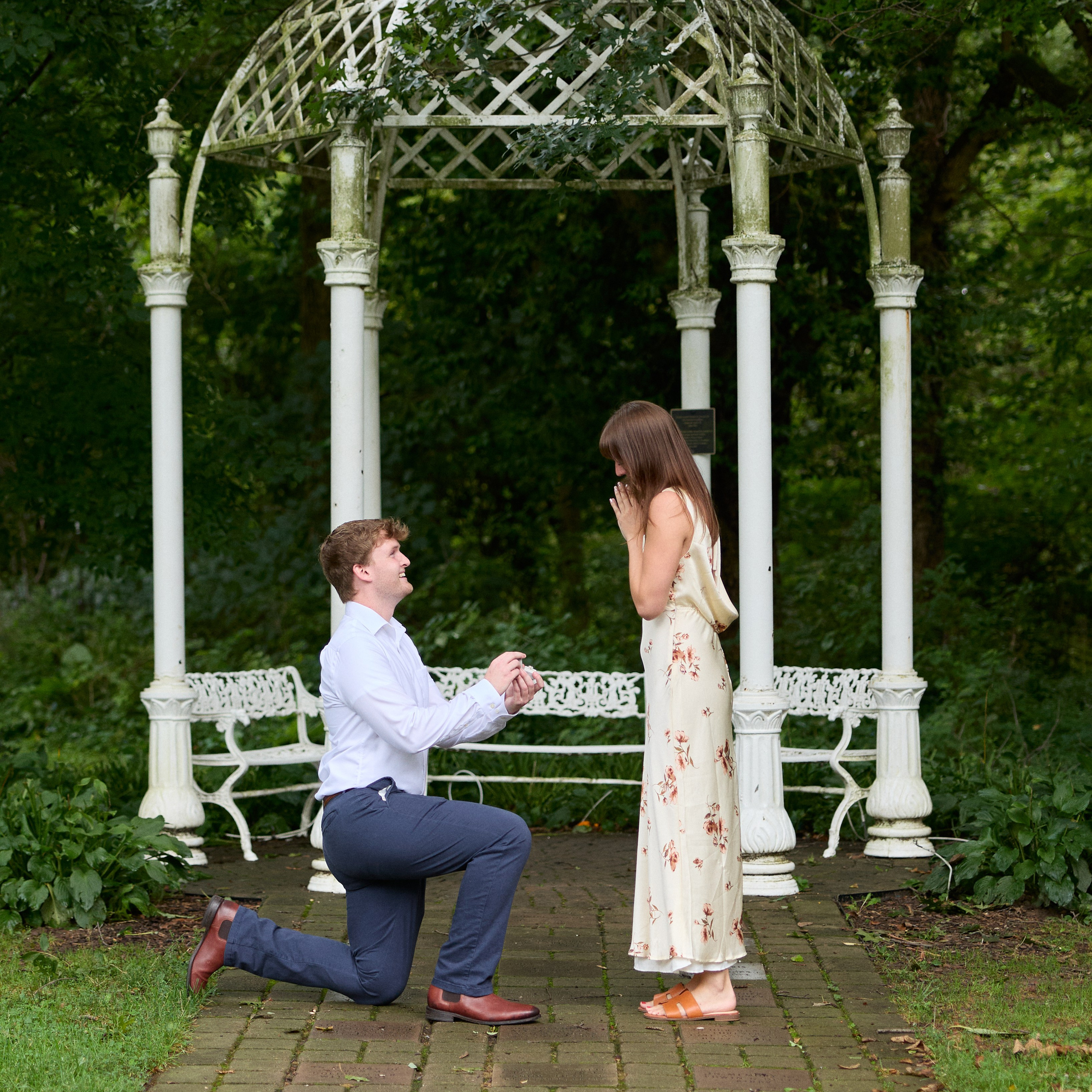 Romantic Proposal at Inniswood Metro Gardens | Columbus Proposal Photographer. Kovyphoto