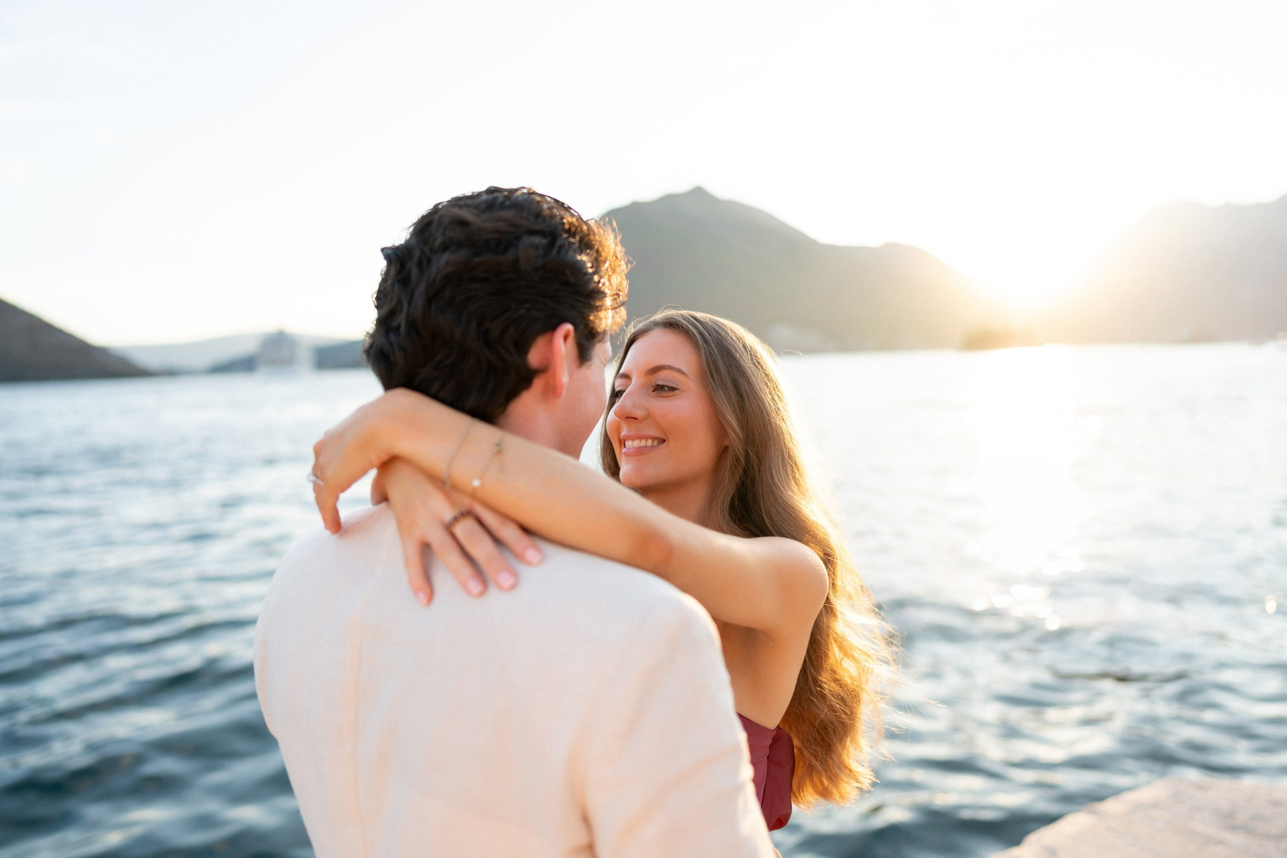 Proposal in Perast during the photoshoot. Fotograf & Videograf in Montenegro | Maria & Vasilii