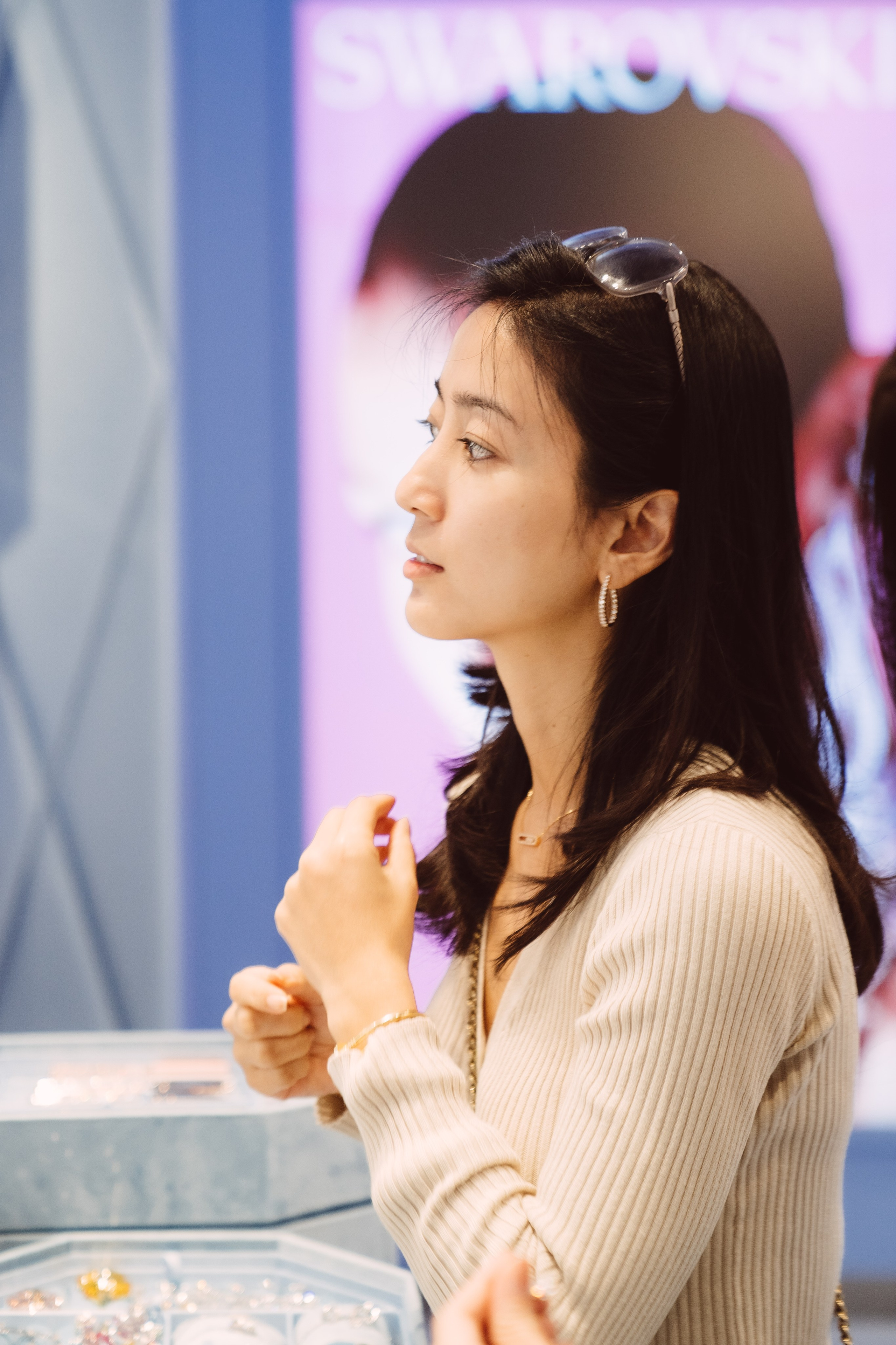 Swarovski event. Dasha in Singapore