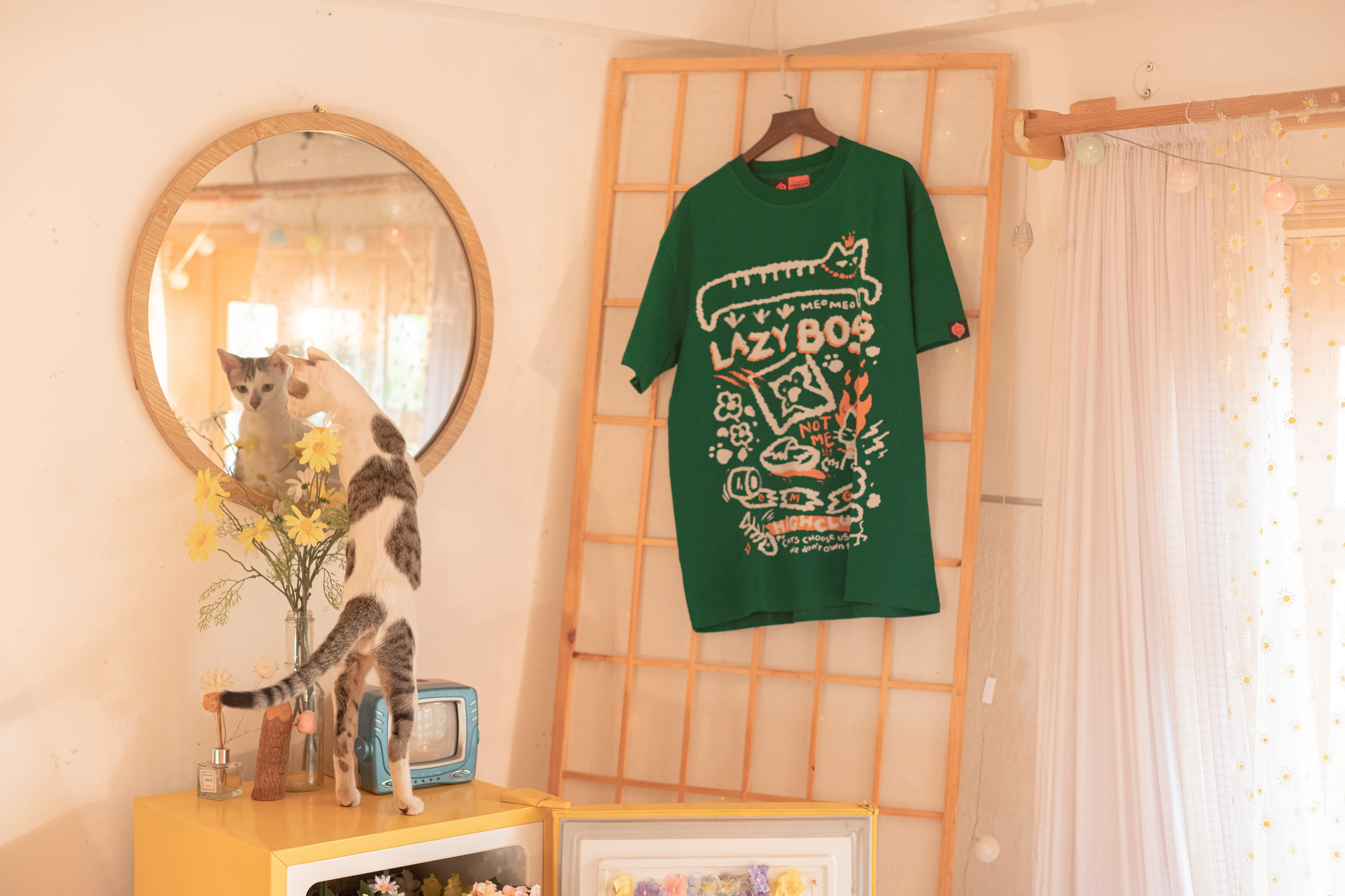 HIGHCLUB Cat Tshirt/ Bag. FINE ART PHOTOGRAPHY