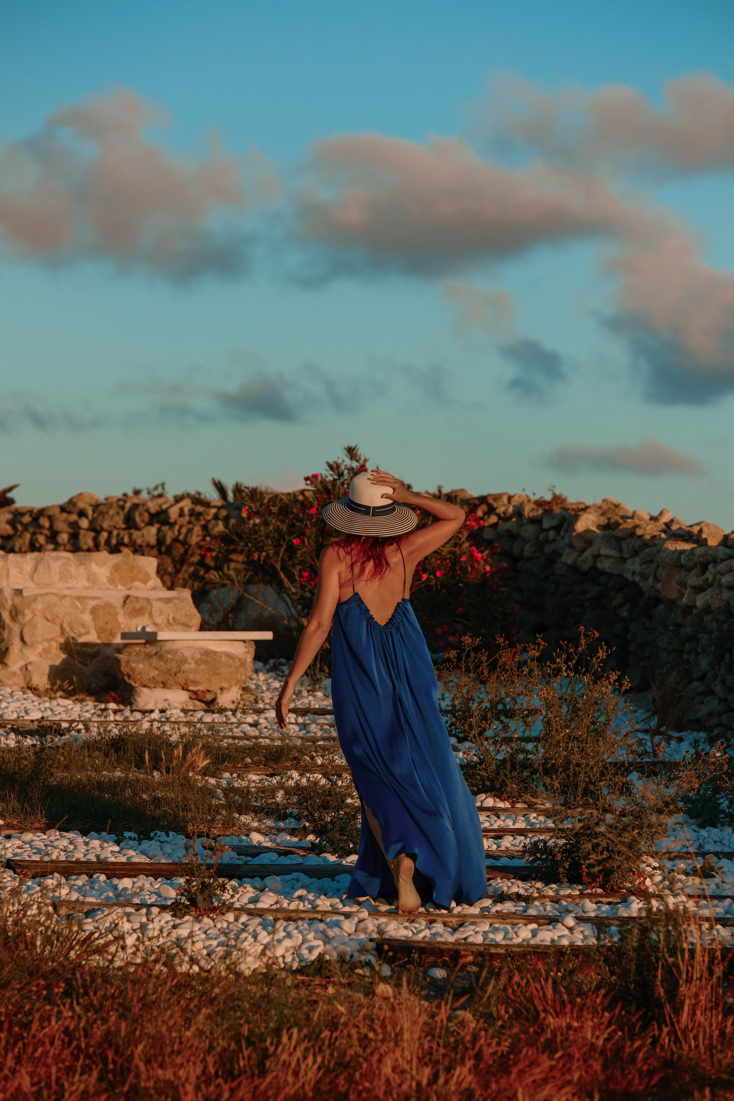 Marianna and the warm sunset